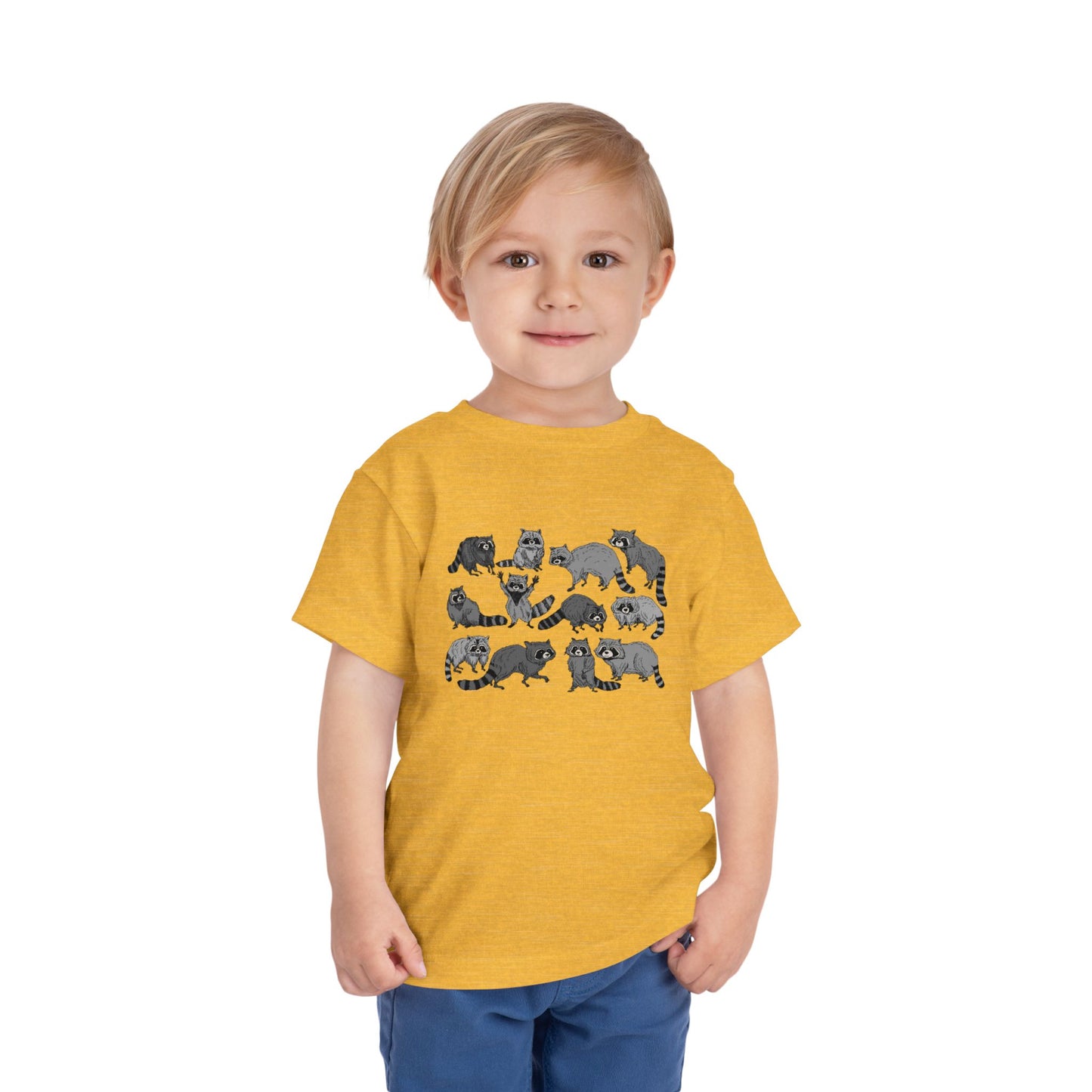 Toddler Tee — Playful Woodland Raccoon Crew Cute Kids Shirt