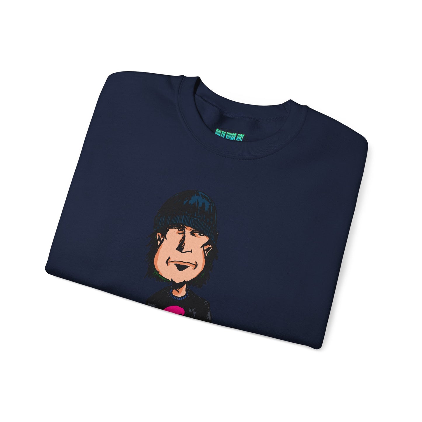 Rude Skater Dude - Skate Punk - Cartoon Skater Crewneck Sweatshirt – Cute Skateboarder Graphic Pullover