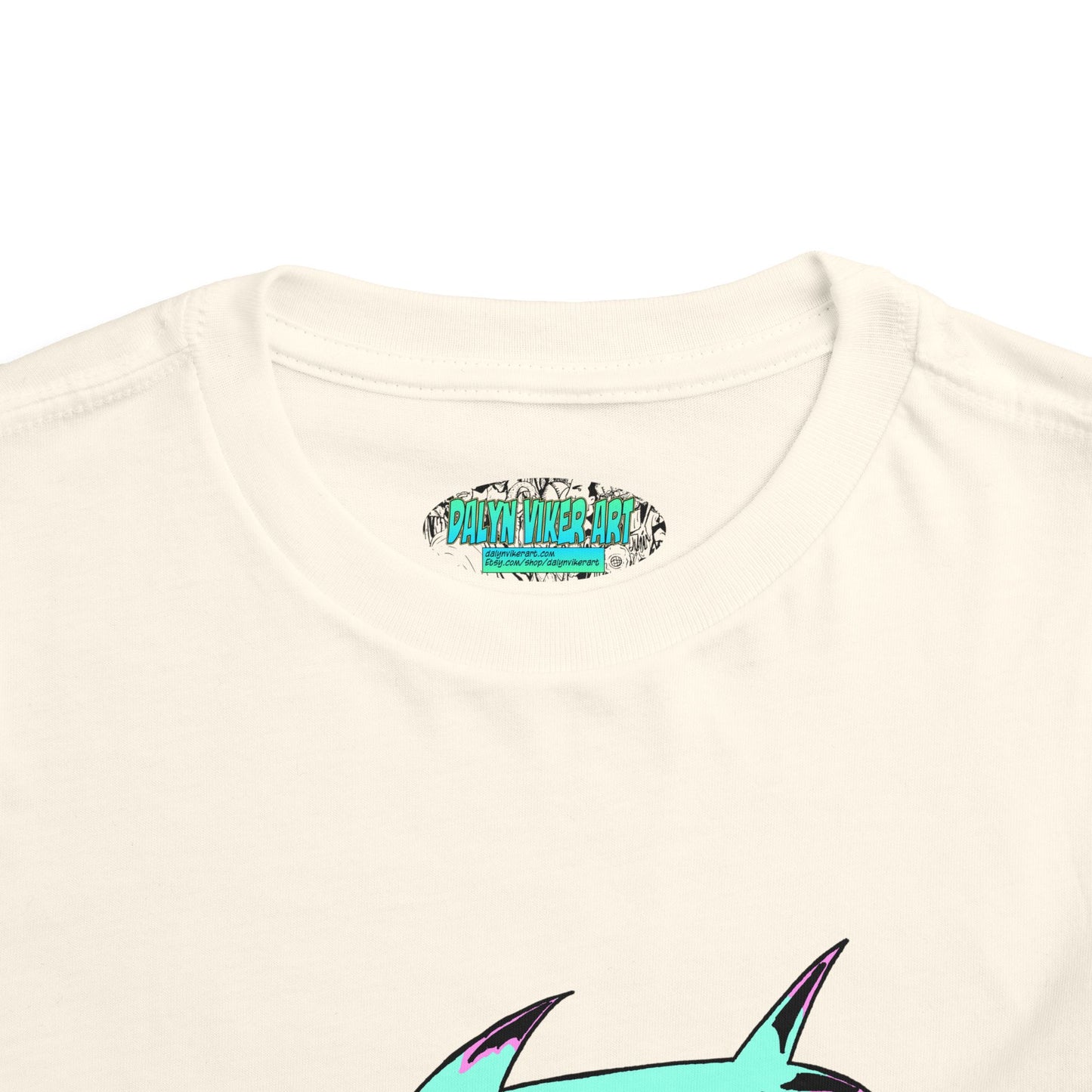Toddler Tee — Cute Teal Shark Graphic Kids T‑Shirt