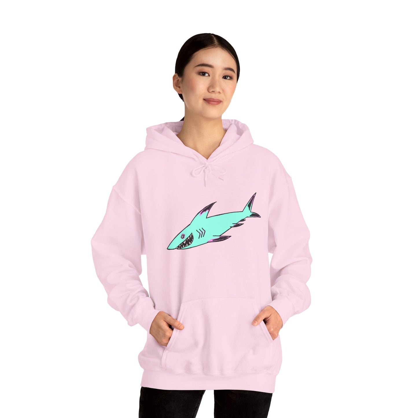 Shark Graphic Unisex Hoodie, Fun Casual Wear, Beach Lover's Gift, Relaxing Lounge Sweatshirt, Unique Gift for Any Occasion