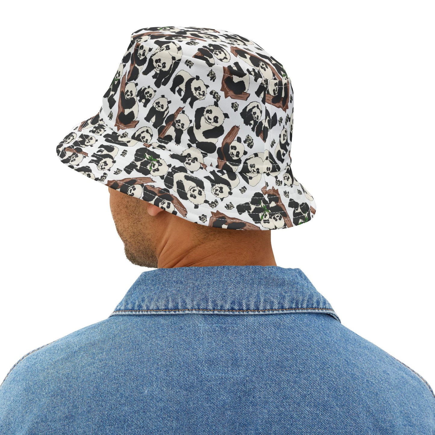 Panda Print Bucket Hat, Cute Summer Accessory, Outdoor Fashion, Festival Wear, Kids & Adults Gift, Wildlife Lover Hat