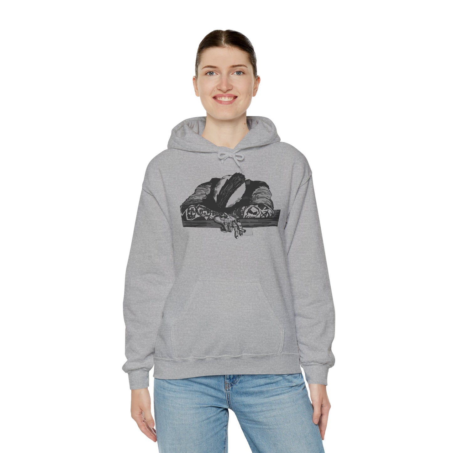 Punk and Done Unisex Hoodie with Artistic Design, Cozy Streetwear, Graphic Sweatshirt for Casual Vibes, Perfect Gift for Any Occasion