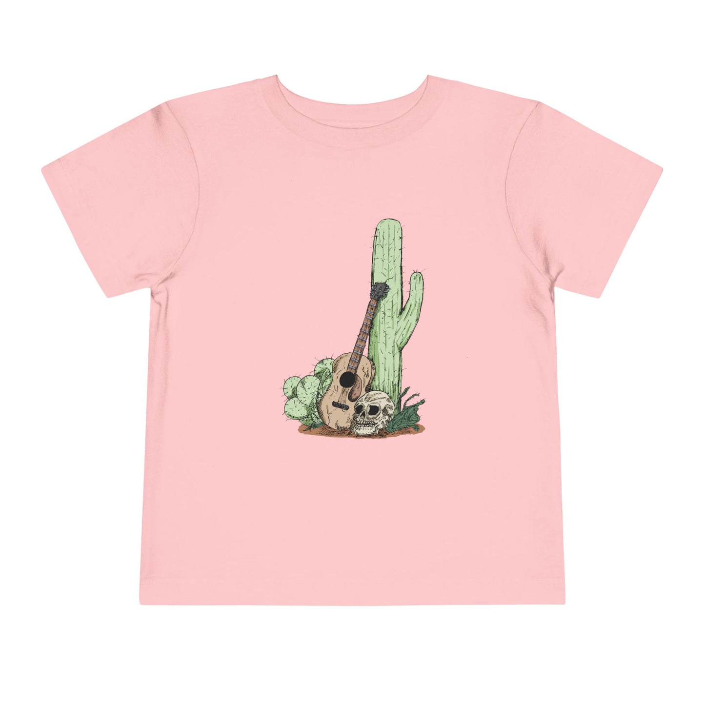 Toddler Tee — Desert Cactus with Guitar Graphic