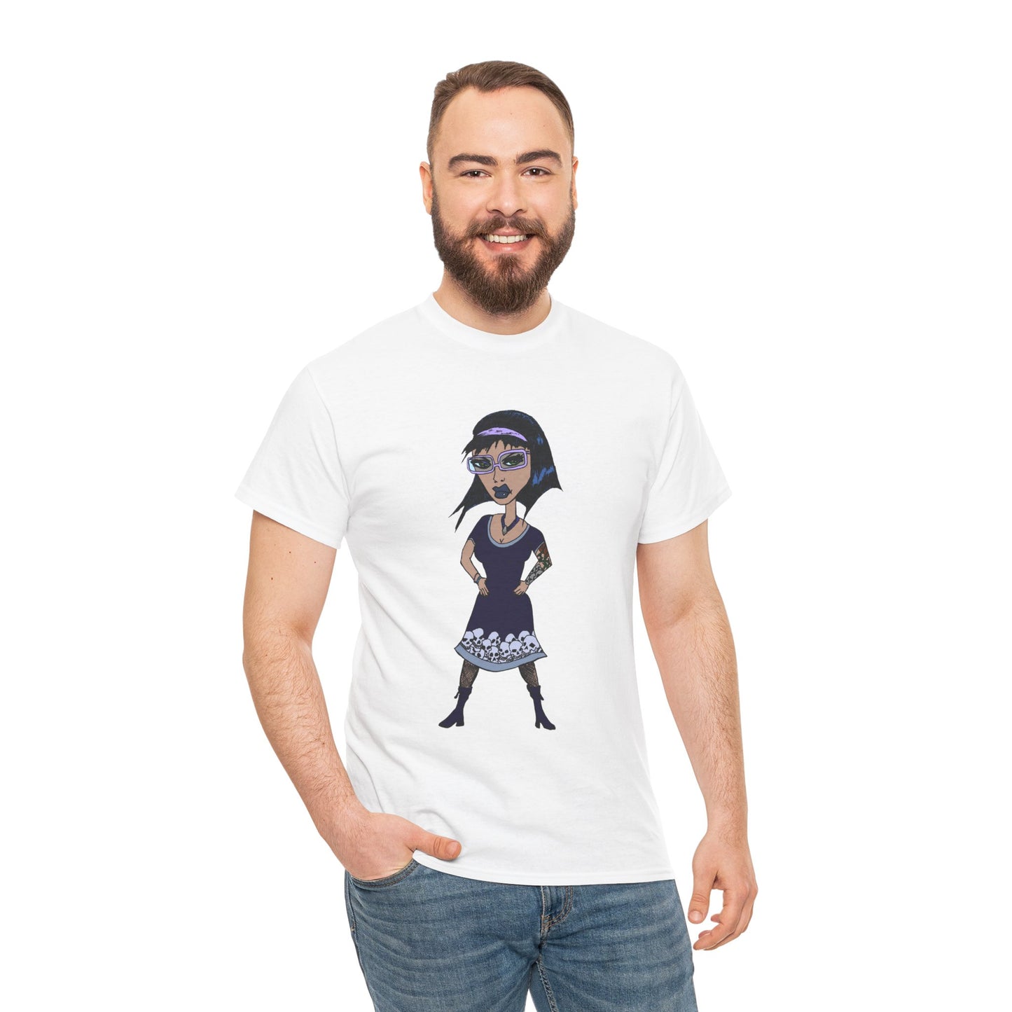 Gothic Doll T-Shirt — Retro Vampire Girl Graphic Tee