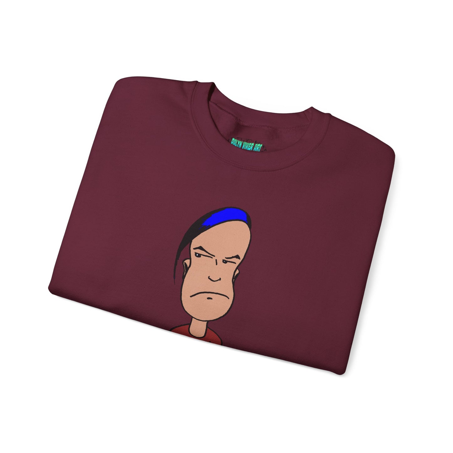 Smug Cartoon Graphic Crewneck Sweatshirt for Casual Style