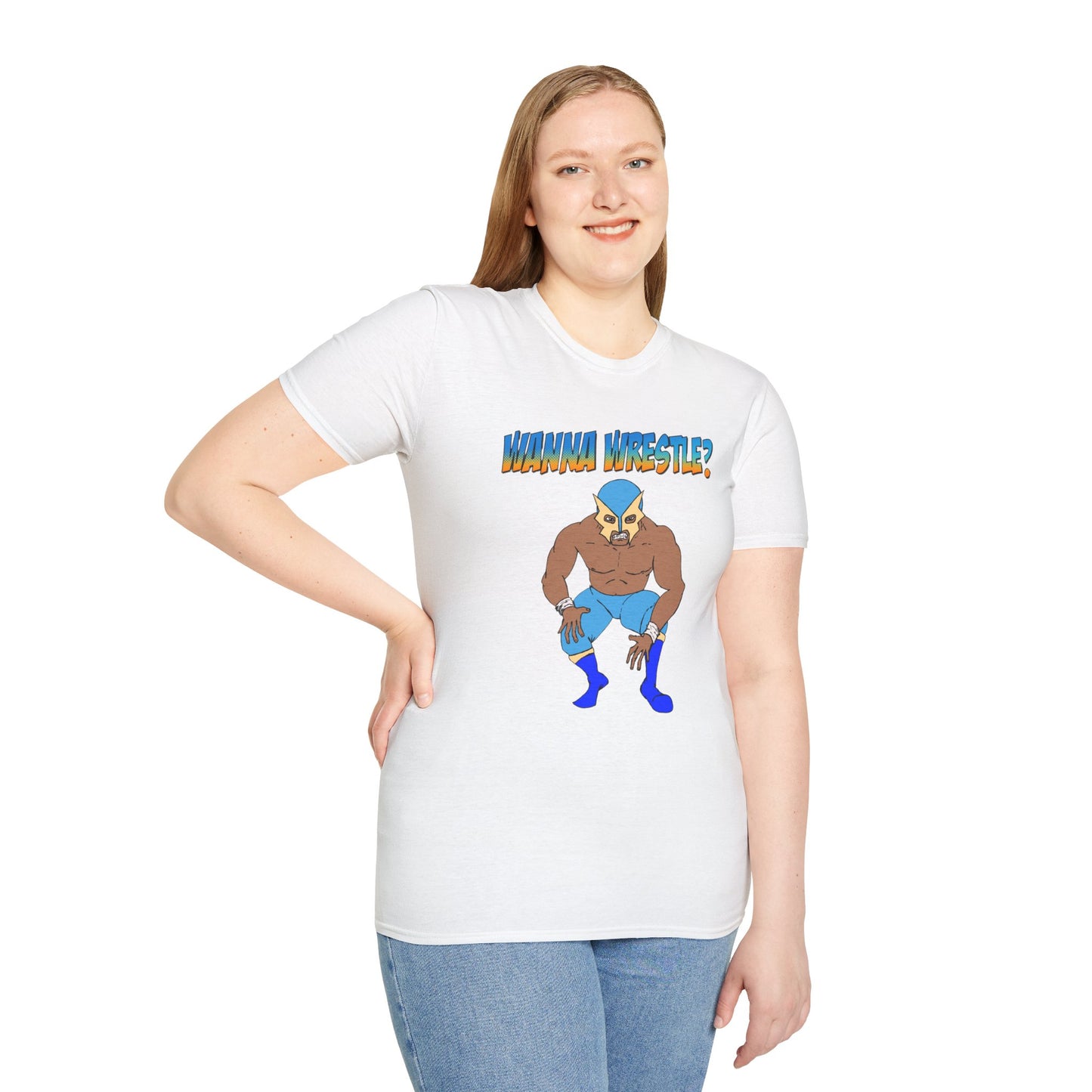 Wanna Wrestle? Unisex Softstyle T-Shirt