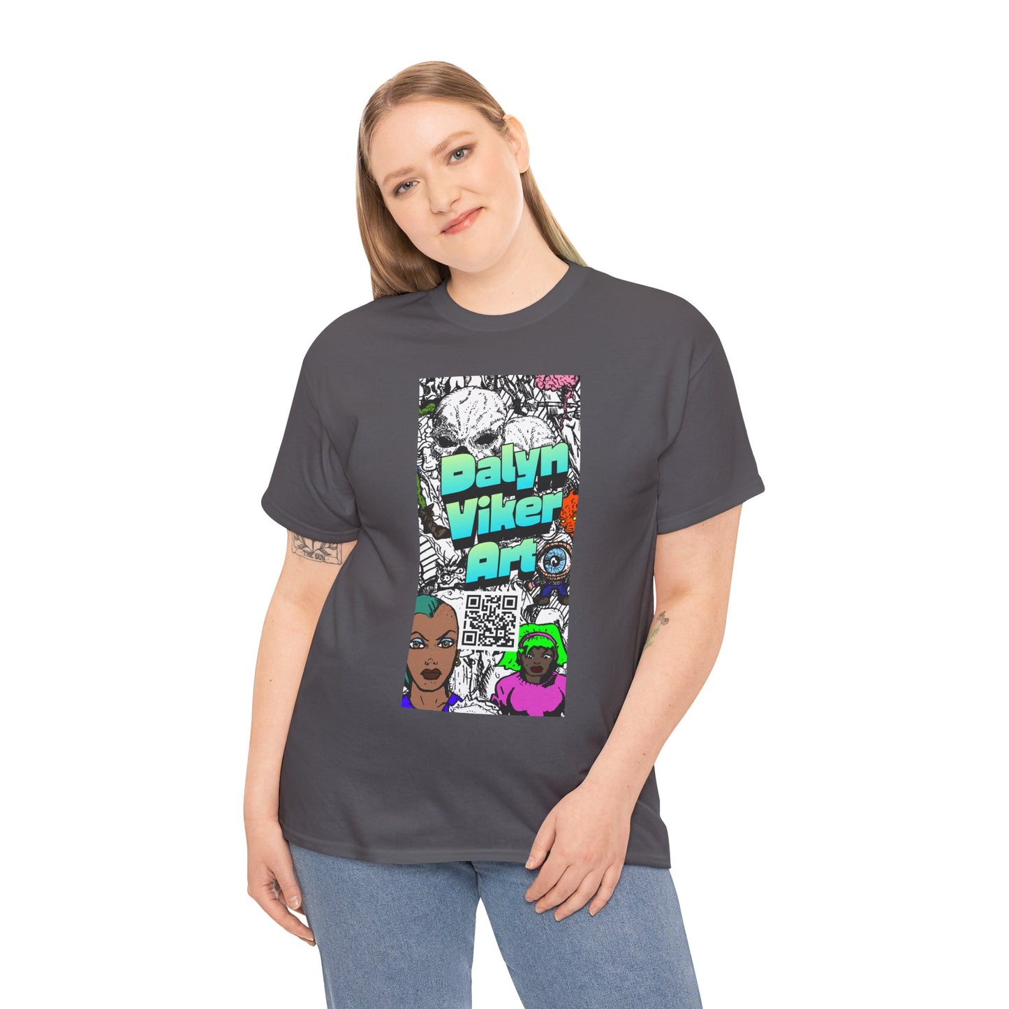 Graphic Art T-Shirt — "Dalyn Viker Art" Vertical Collage Tee