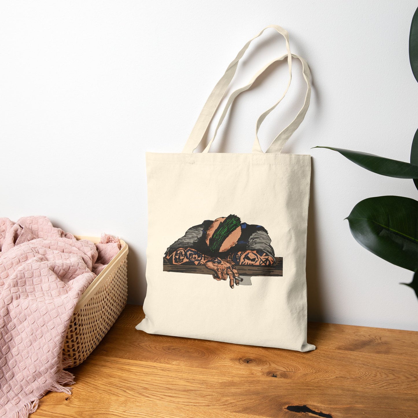 Punk and Done - Canvas Tote Bag — Original Illustration Eco Shopper