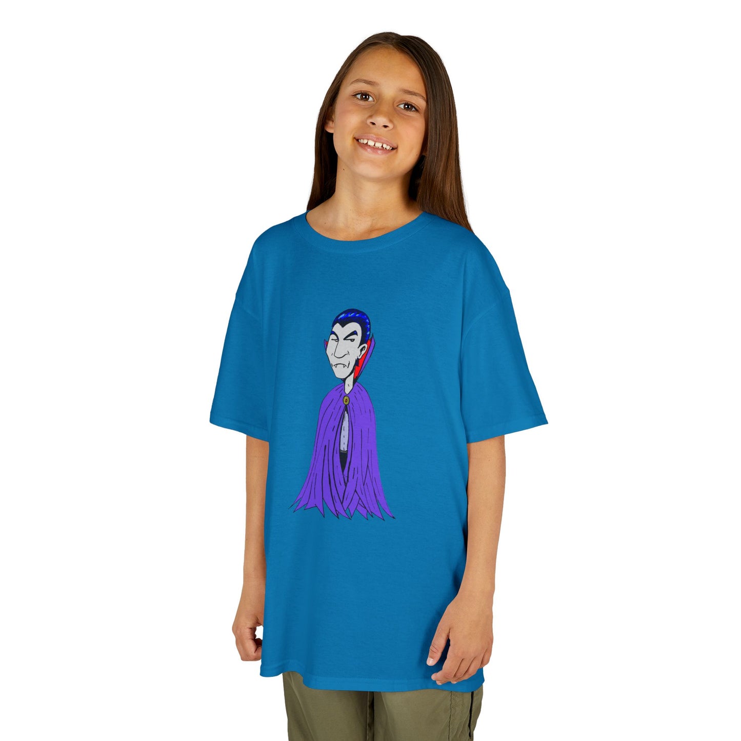 Kids Vampire T-Shirt — Cute Purple Dracula Tee for Halloween