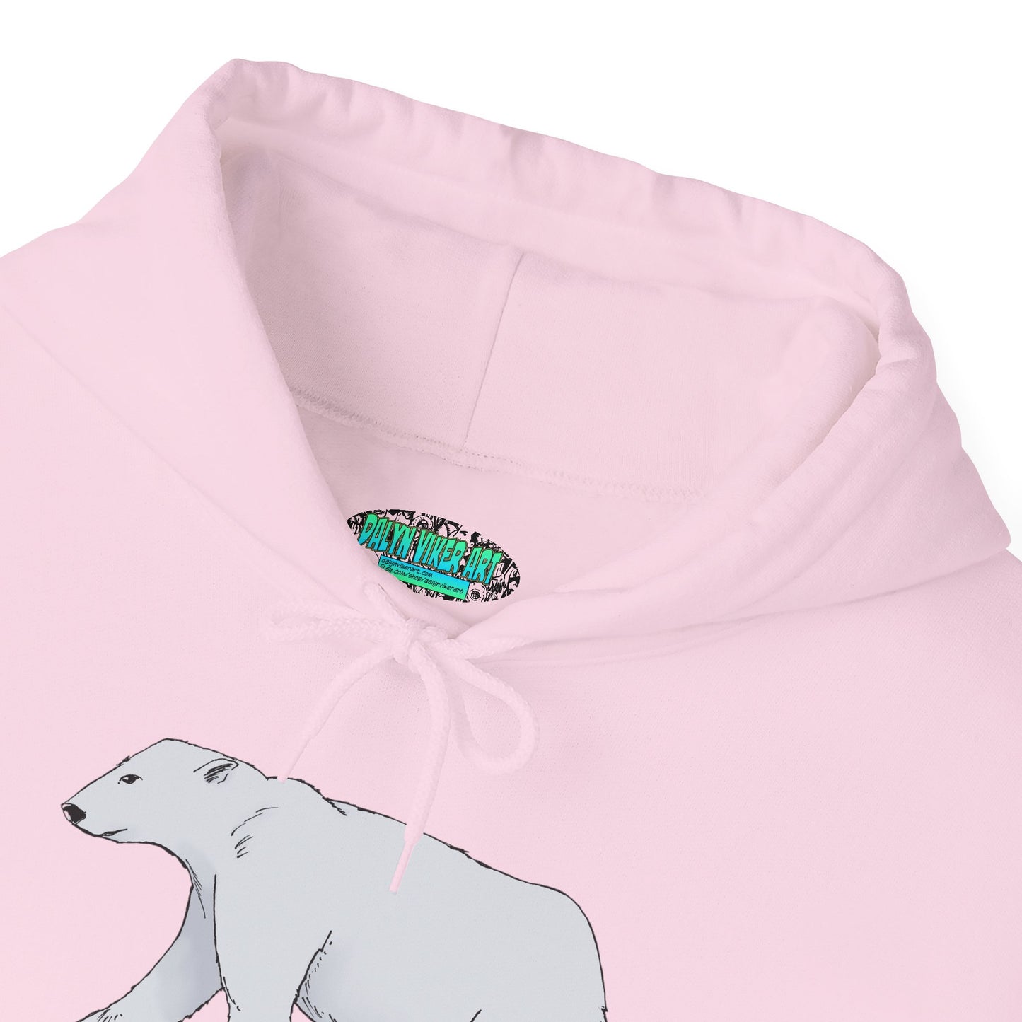 Cozy Polar Bear Hoodie - Warm Winter Fashion, Unisex Sweatshirt, Gift for Animal Lovers, Perfect for Cold Days, Cute Outdoor Wear