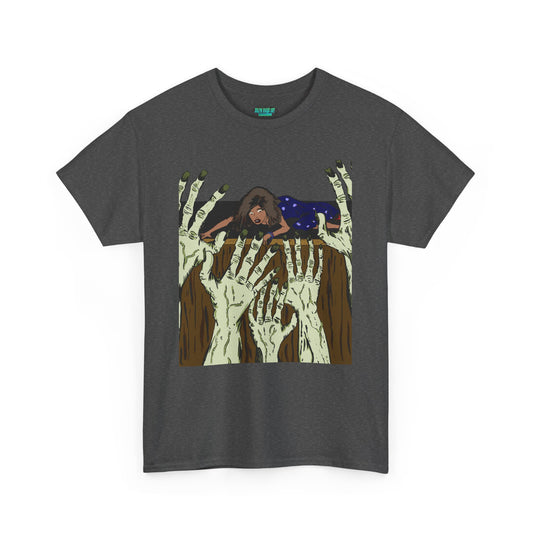 Spooky Unisex Heavy Cotton Tee, Halloween Shirt, Ghostly T-Shirt, Unisex Graphic Tee, Casual Wear for Halloween