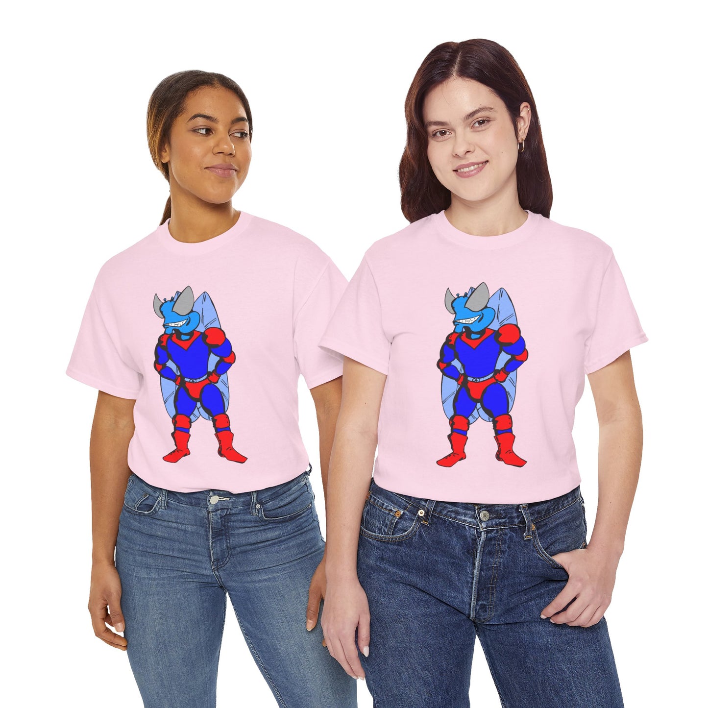 Astro-Fly Hero Graphic Tee - Blue & Red Superhero T-Shirt
