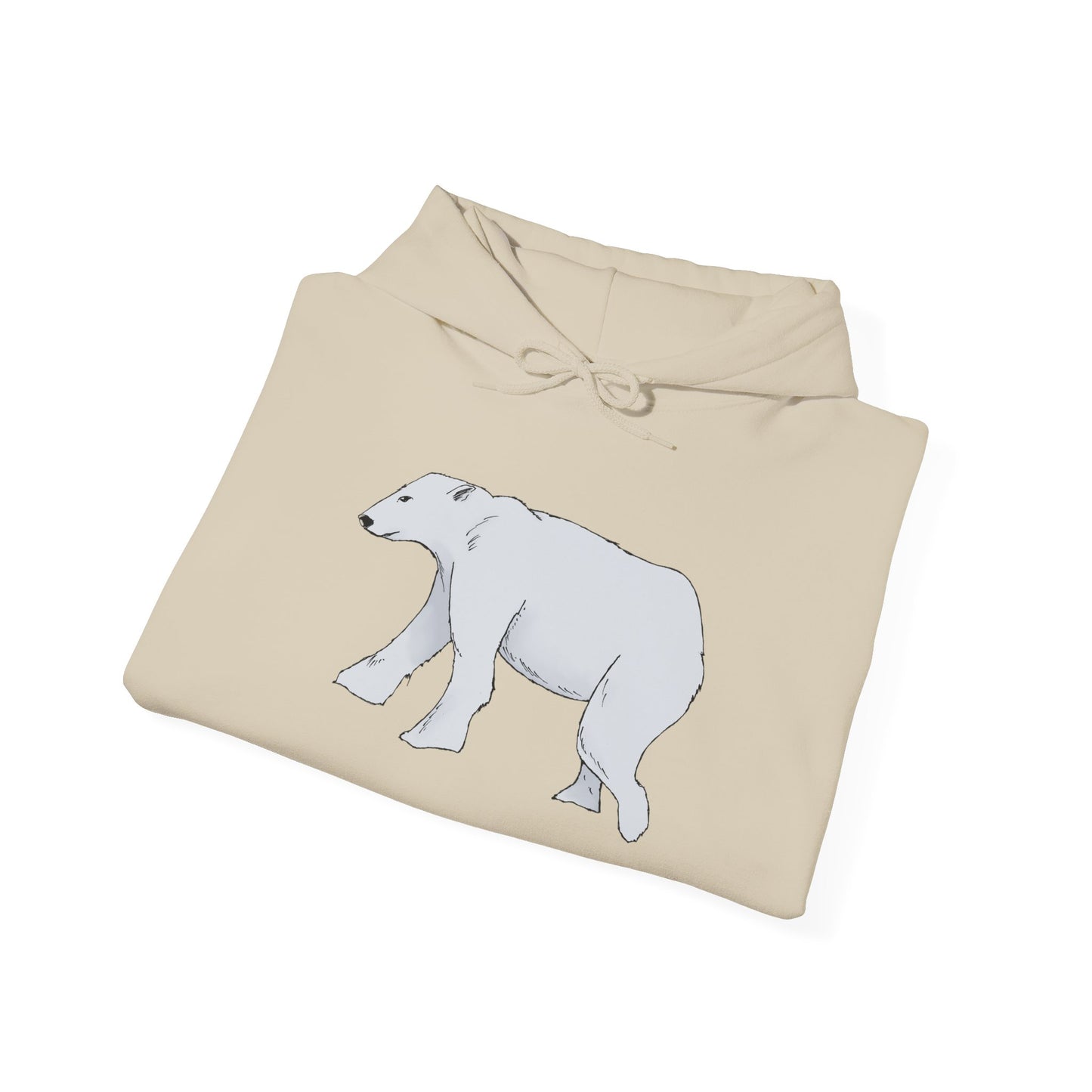 Cozy Polar Bear Hoodie - Warm Winter Fashion, Unisex Sweatshirt, Gift for Animal Lovers, Perfect for Cold Days, Cute Outdoor Wear