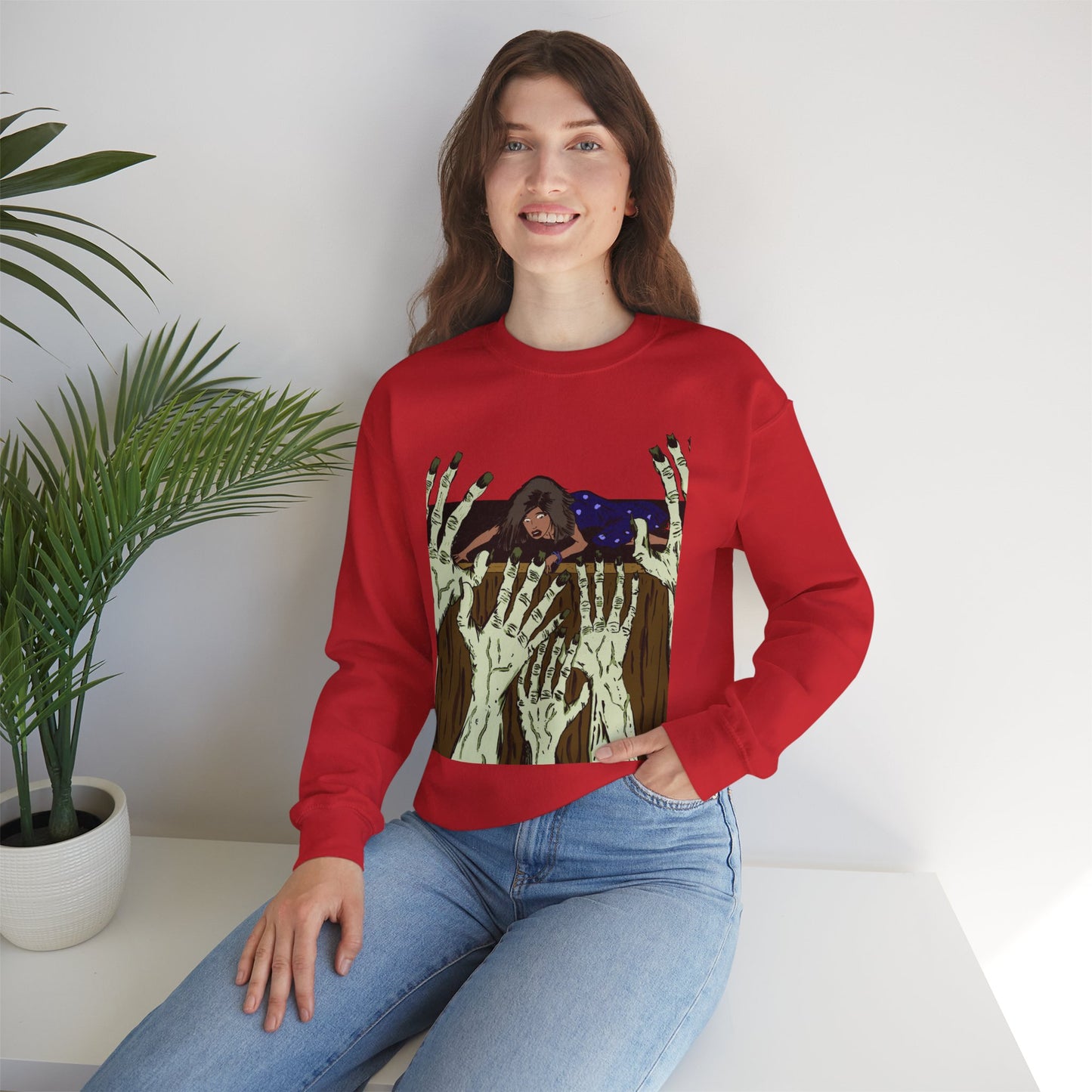 Haunting Hands Crewneck Sweatshirt - Unisex Heavy Blend™