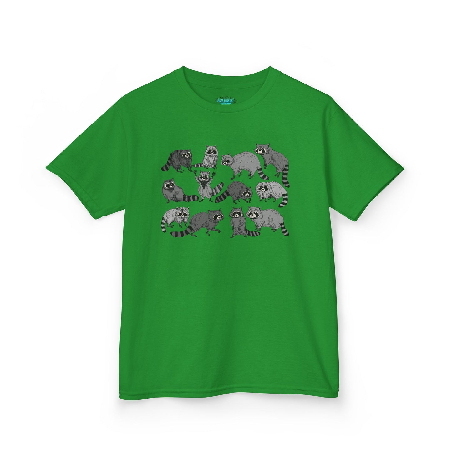 Cute Raccoons Pattern Kids Tee, Animal Lover Gift, Funny Raccoon Shirt, Children's Apparel, Birthday Outfit, Pet Lover Tee