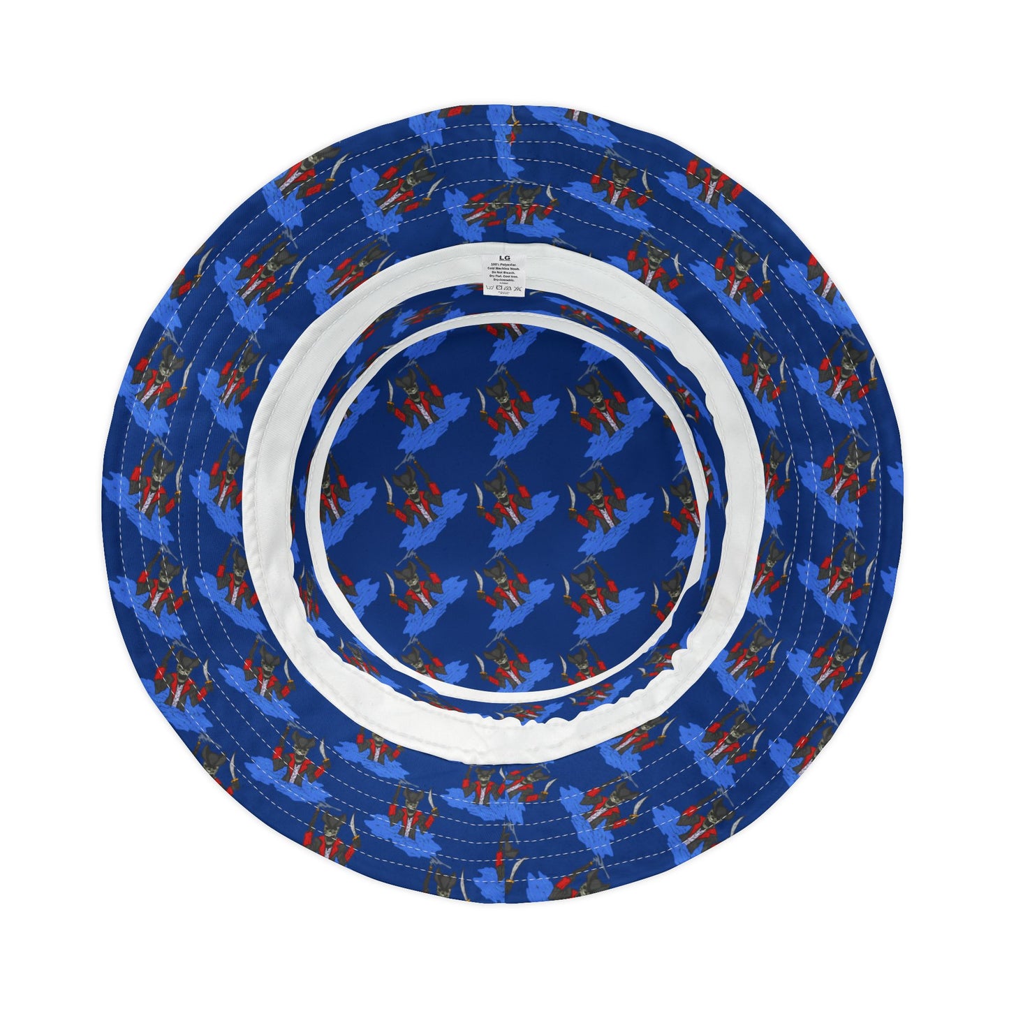 Blue Skeleton Pirate Bucket Hat for Summer Fun