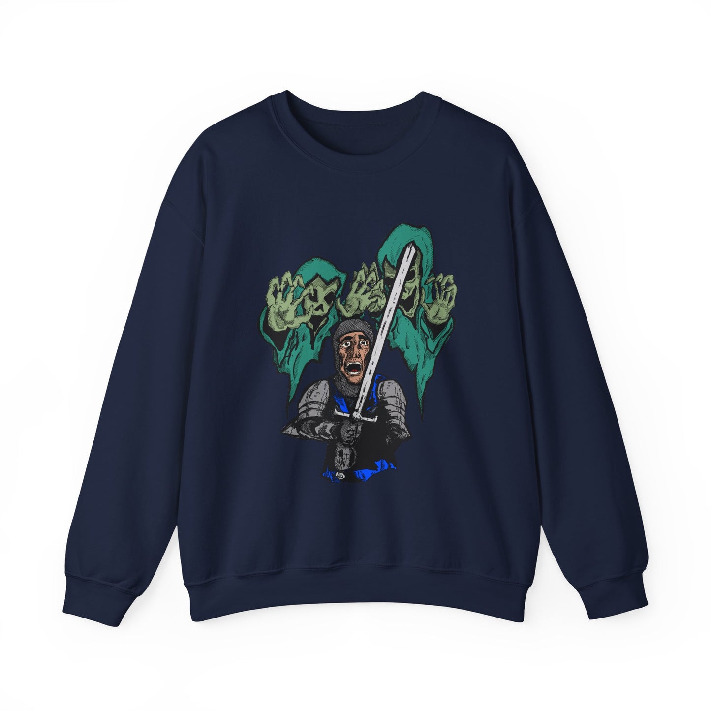 Knight Fright Inspired Unisex Crewneck Sweatshirt with Graphic Print