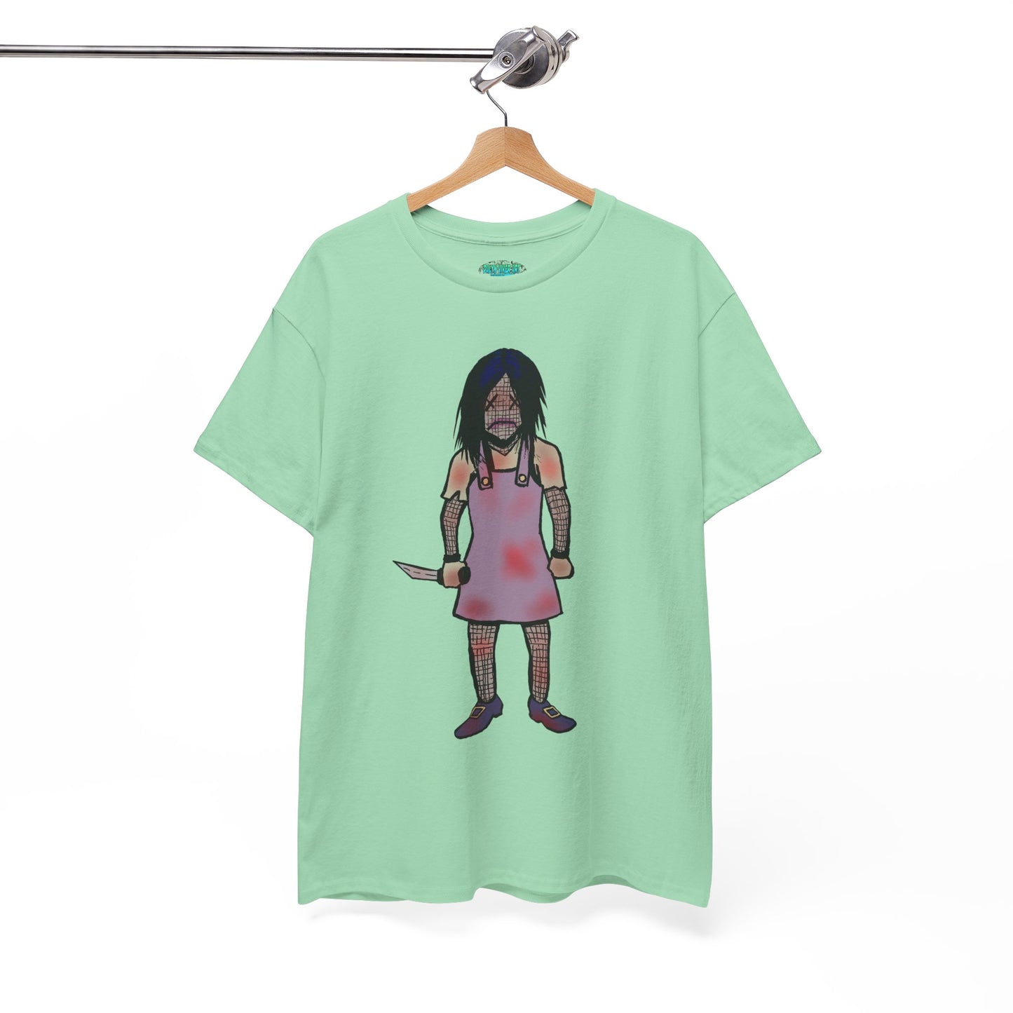 Evil Doll Graphic Tee with Horror Design, Halloween Outfit, Unisex Cotton Shirt, Unique Gift for Horror Fans, Graphic T-Shirt, Statement Wear