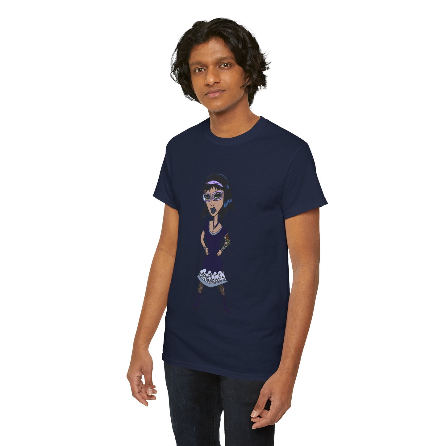 Gothic Doll T-Shirt — Retro Vampire Girl Graphic Tee