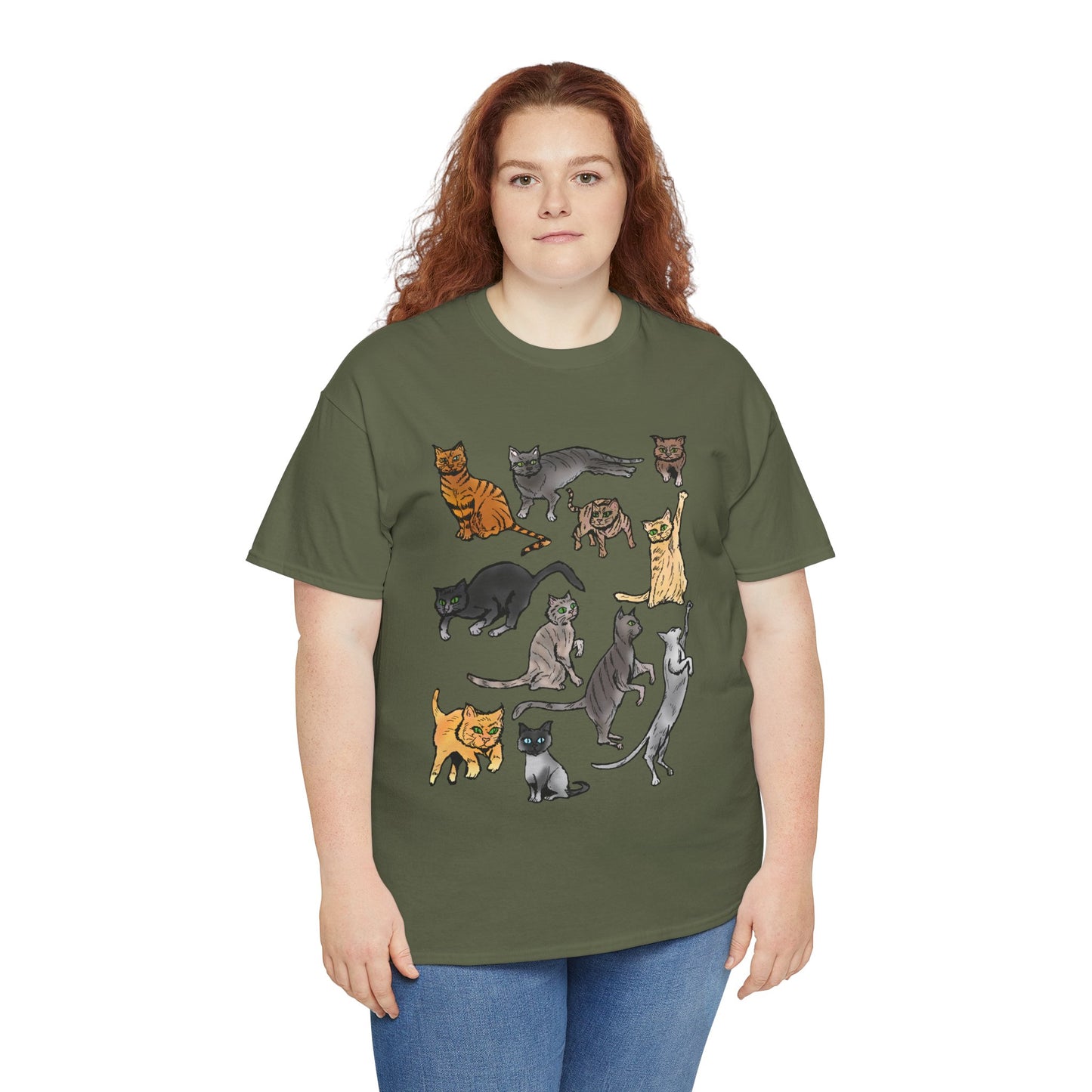 Cats Collage T-Shirt — Cute Cat Illustration Tee for Cat Lovers