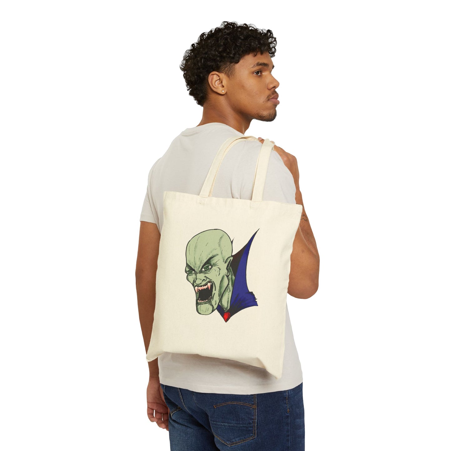 Bloodsucking Vampire Cotton Canvas Tote Bag