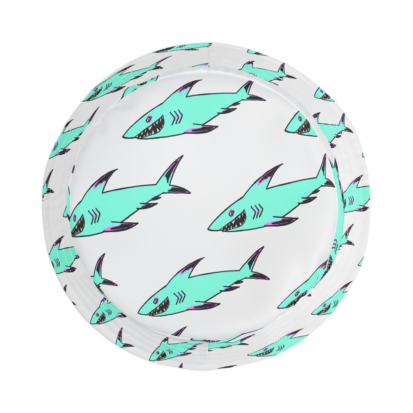 Shark Print Bucket Hat, Stylish Summer Accessory, Beach Wear, Perfect Gift for Ocean Lovers, Trendy Outdoor Hat