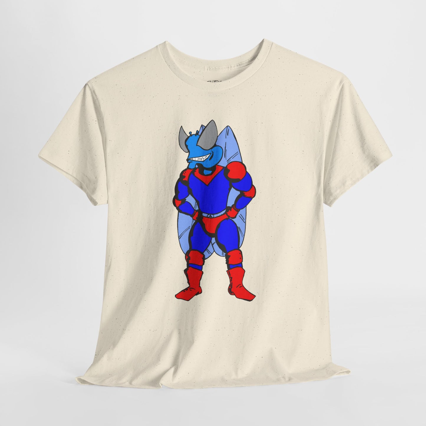 Astro-Fly Hero Graphic Tee - Blue & Red Superhero T-Shirt