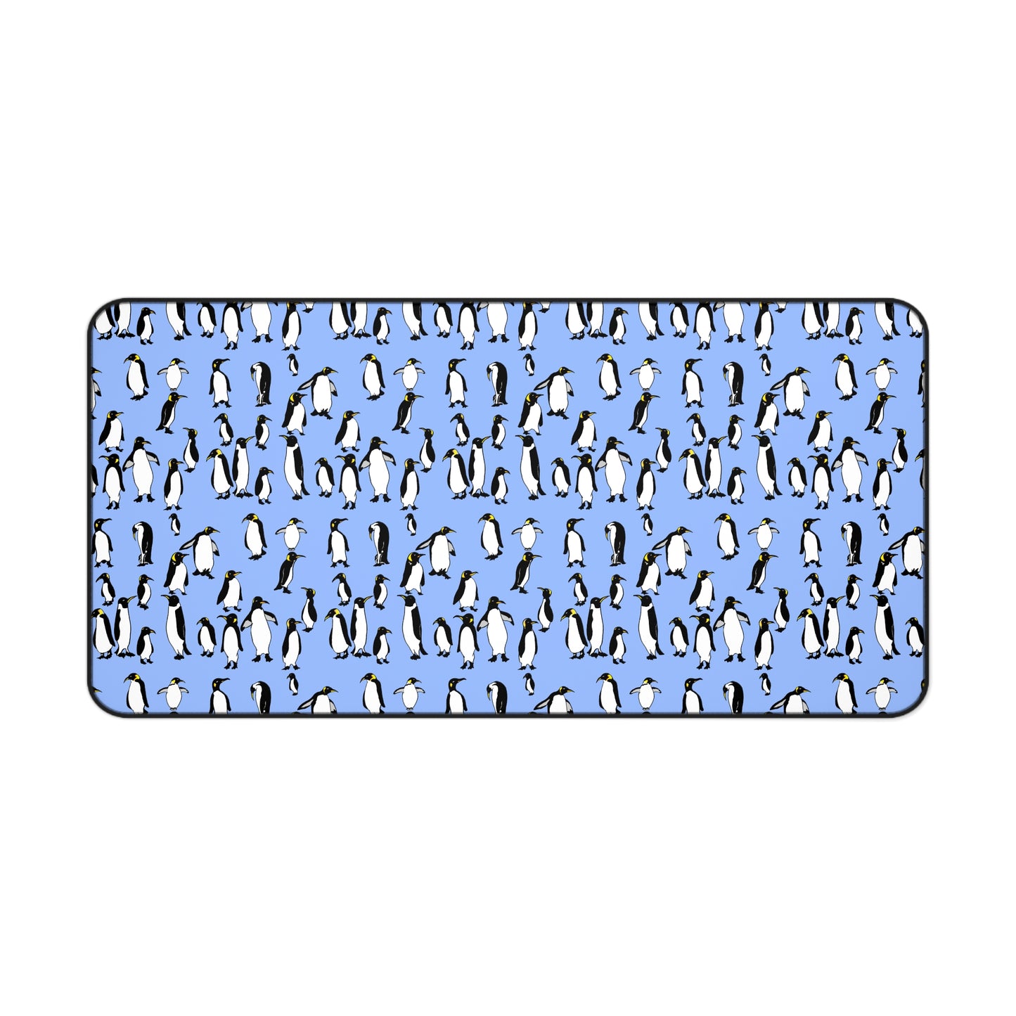 Rookery of Penguins Ice Pattern Desk Mat, Cute Home Office Decor, Animal Lover Gift, Cute Desk Accessories, Eco-Friendly Mouse Pad