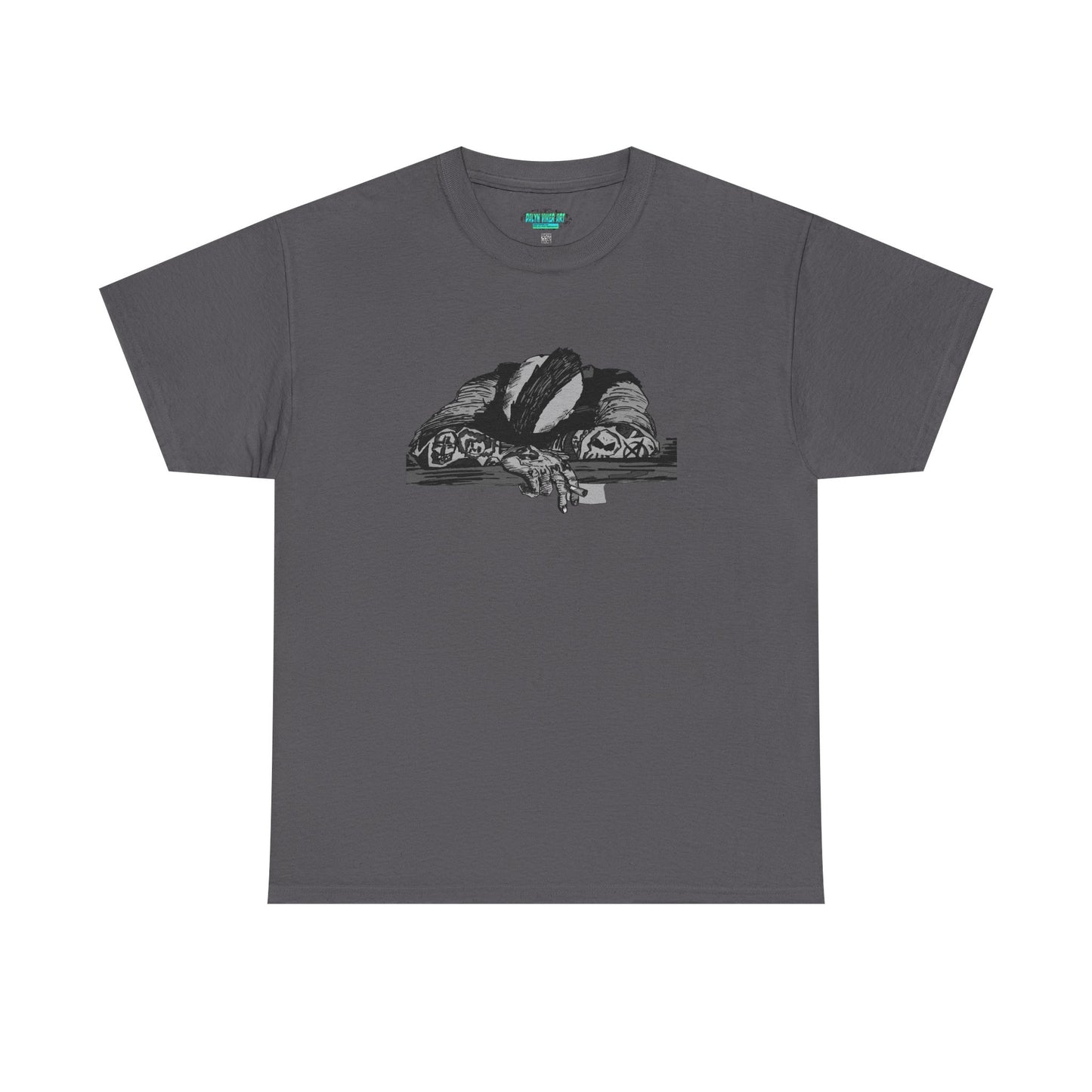 Punk and Done(grayscale) - Graphic Unisex Heavy Cotton Tee - Independent Illustration for Everyday Wear