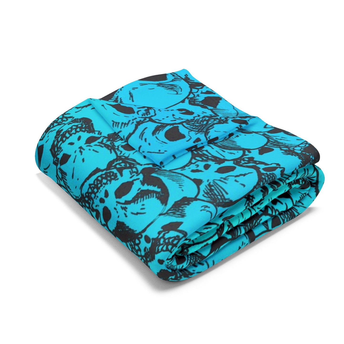 Gathering of Skulls - Light Blue - Arctic Fleece Blanket