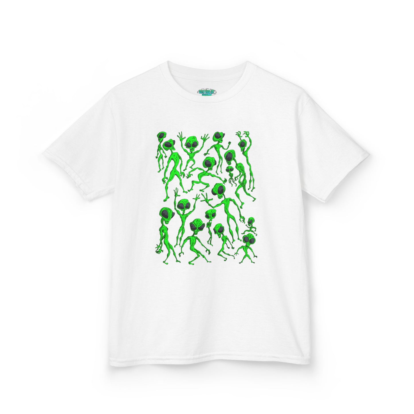 Kids Alien Dance Party T‑Shirt — Fun Green Alien Graphic Tee for Children