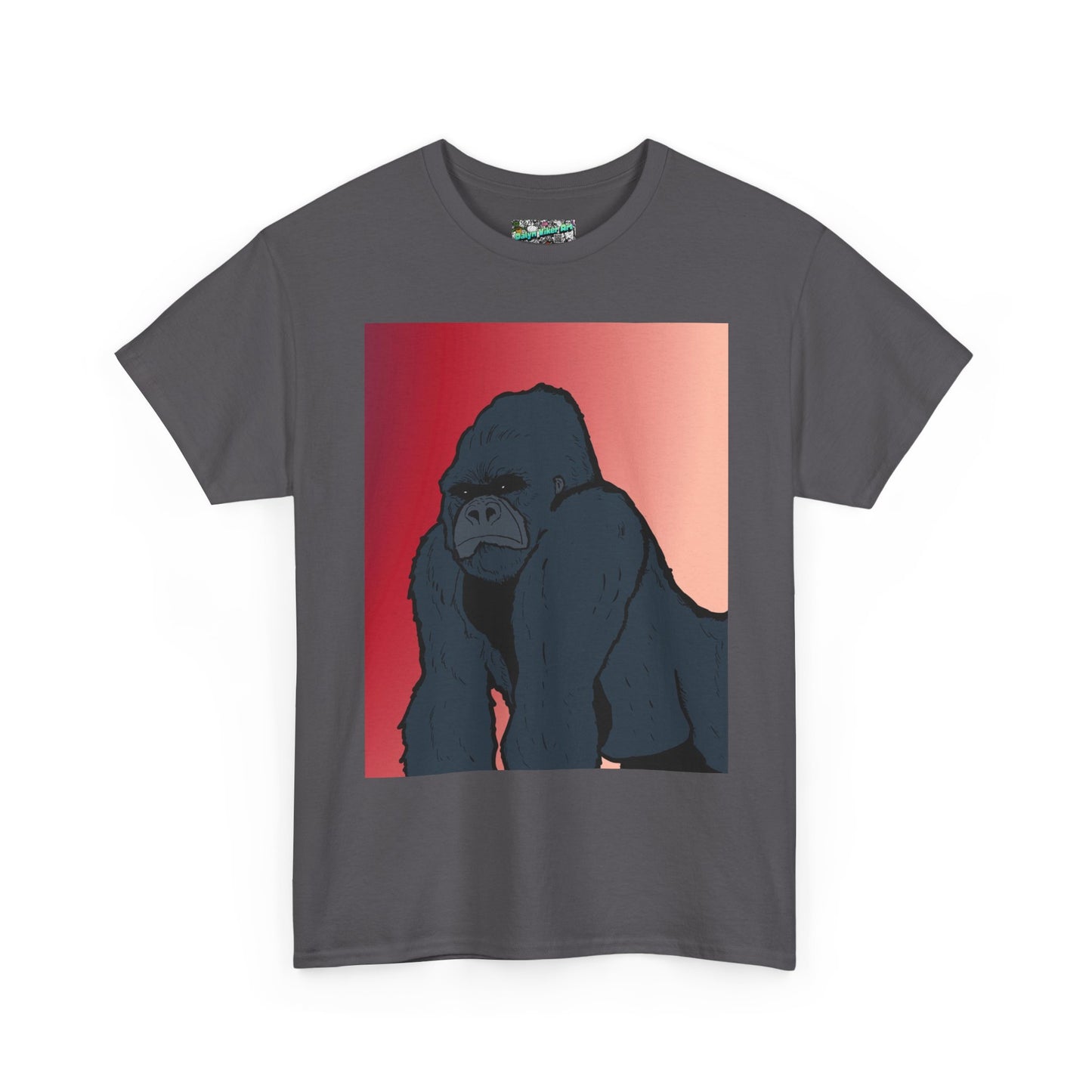 Gorilla Graphic Tee — Vintage Sunset Primate Illustration Shirt