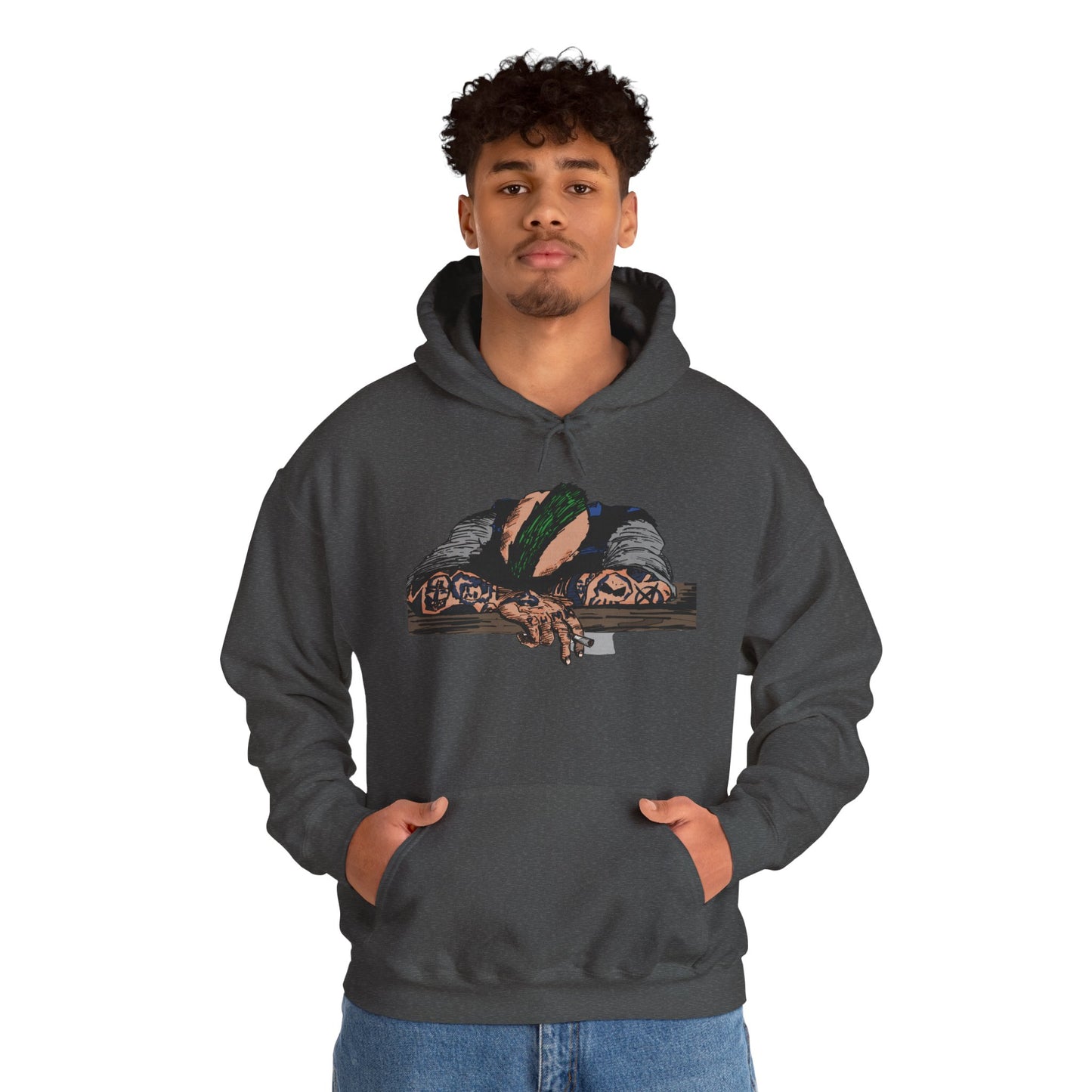 Punk and Done Color Unisex Hooded Sweatshirt, Cozy Streetwear, Unique Gift for Art Lovers, Casual Lounge Wear, Perfect for Fall Fashion