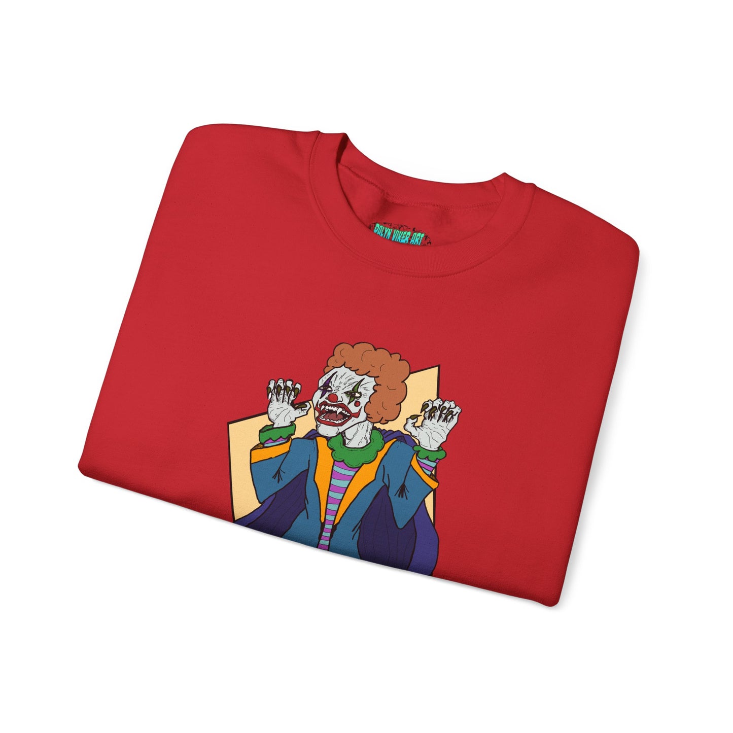 Vampire Clown Funny Horror-Inspired Unisex Crewneck Sweatshirt