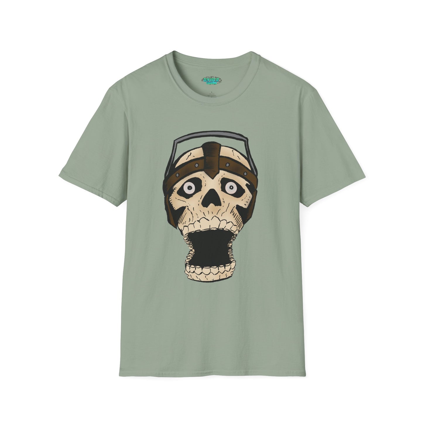 Electric Screaming Skull Unisex Softstyle T-Shirt