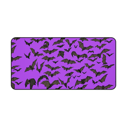 Halloween Bat-Themed Desk Mat, Spooky Game Mat, Home Office Decor, Perfect for Halloween Parties, Unique Gift for Bat Lovers