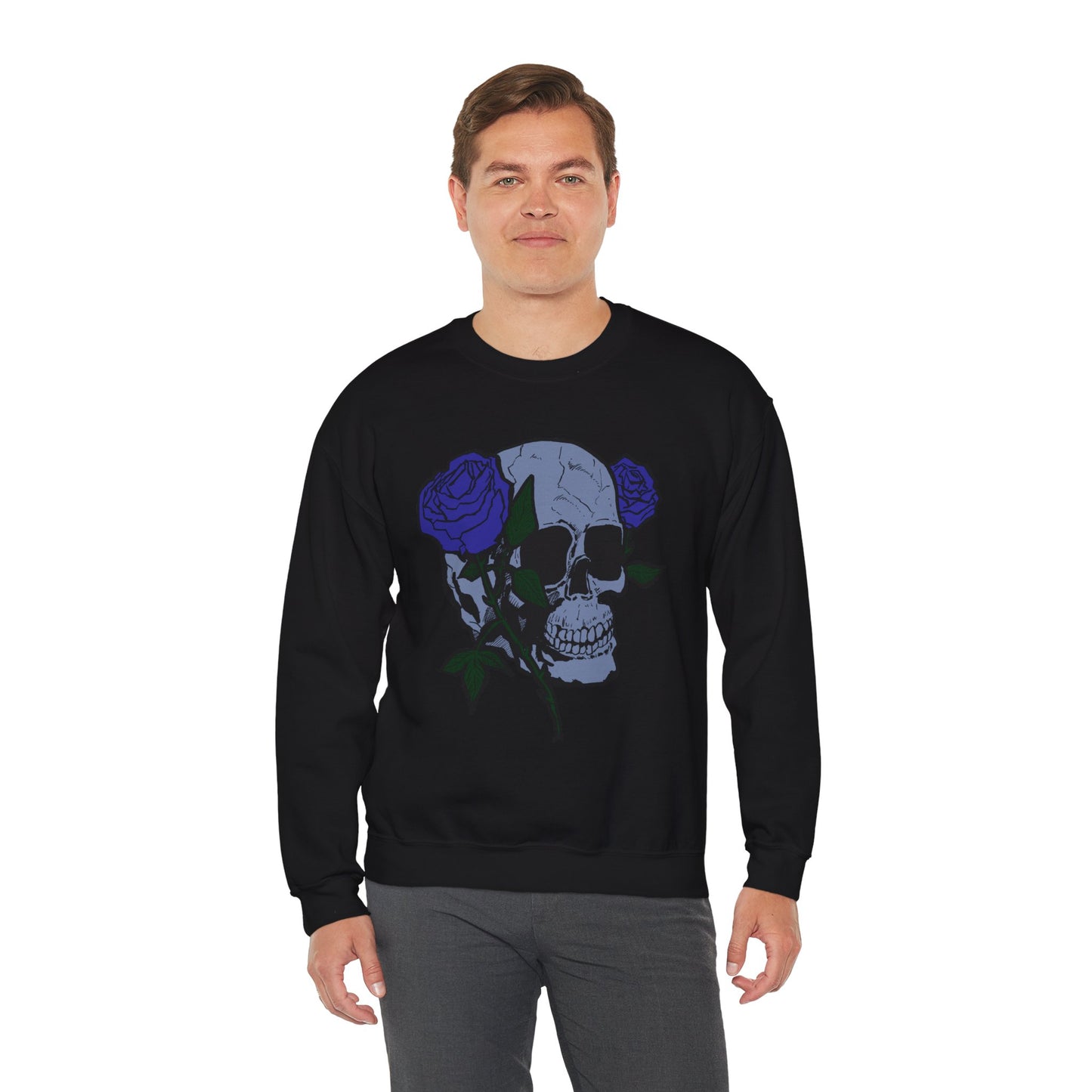 Rose Skull Crewneck Sweatshirt for Stylish Comfort