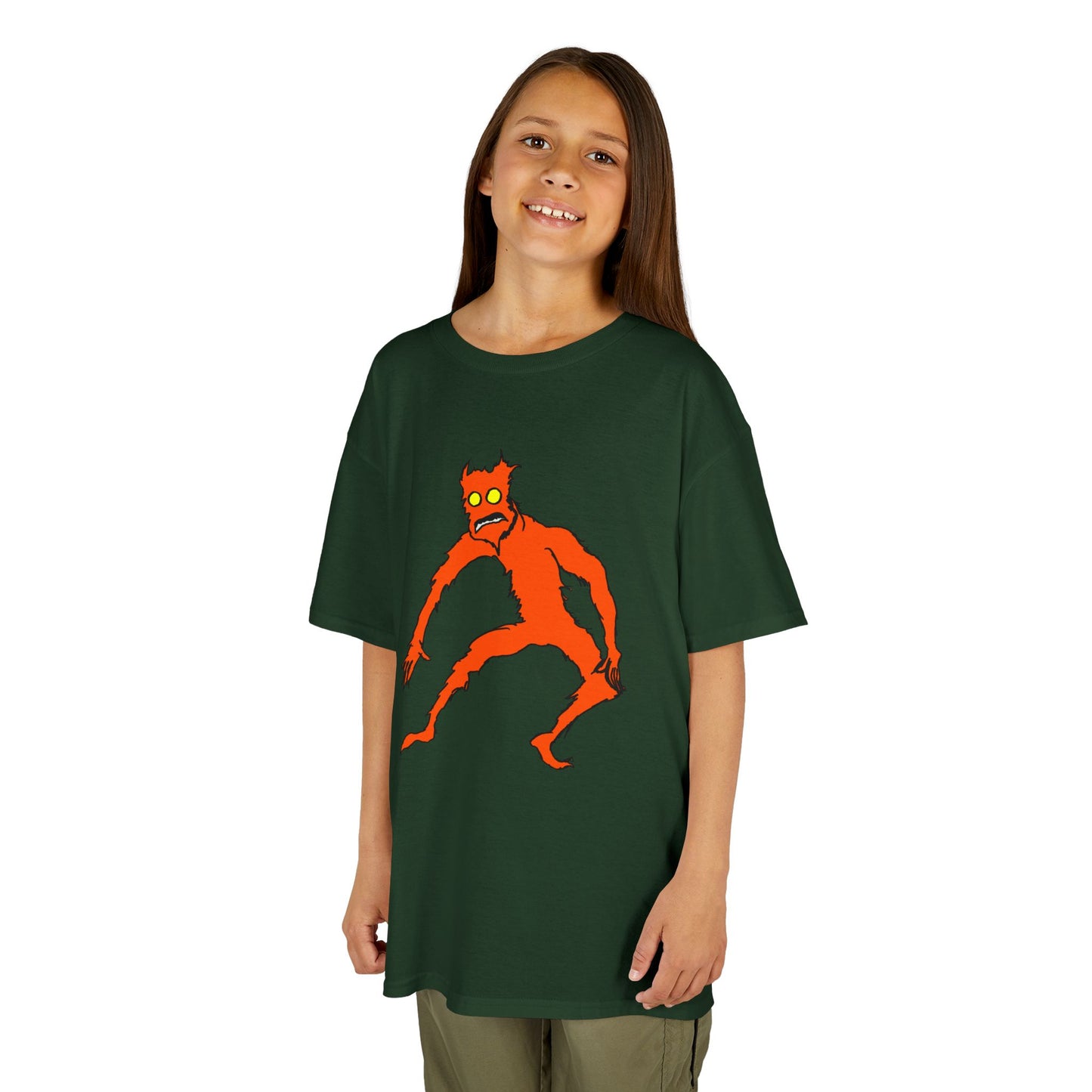 Kids Fire Monster Tee - Fun and Spooky Cotton T-Shirt for Kids