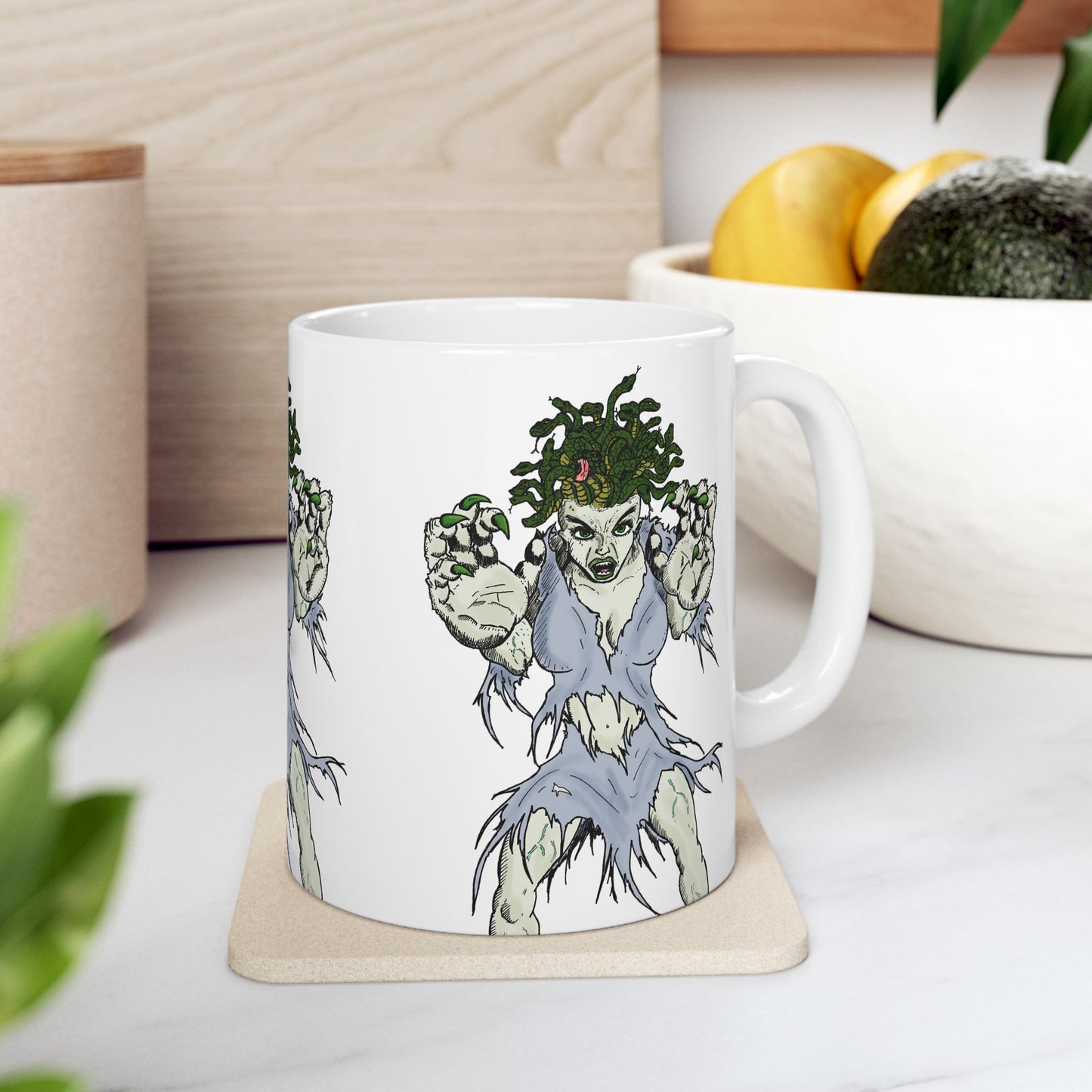 Medusa Ceramic Mug, (11oz)