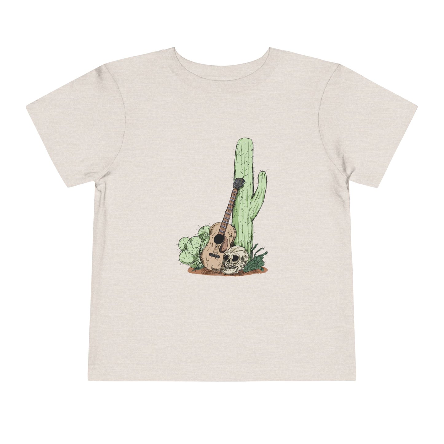 Toddler Tee — Desert Cactus with Guitar Graphic