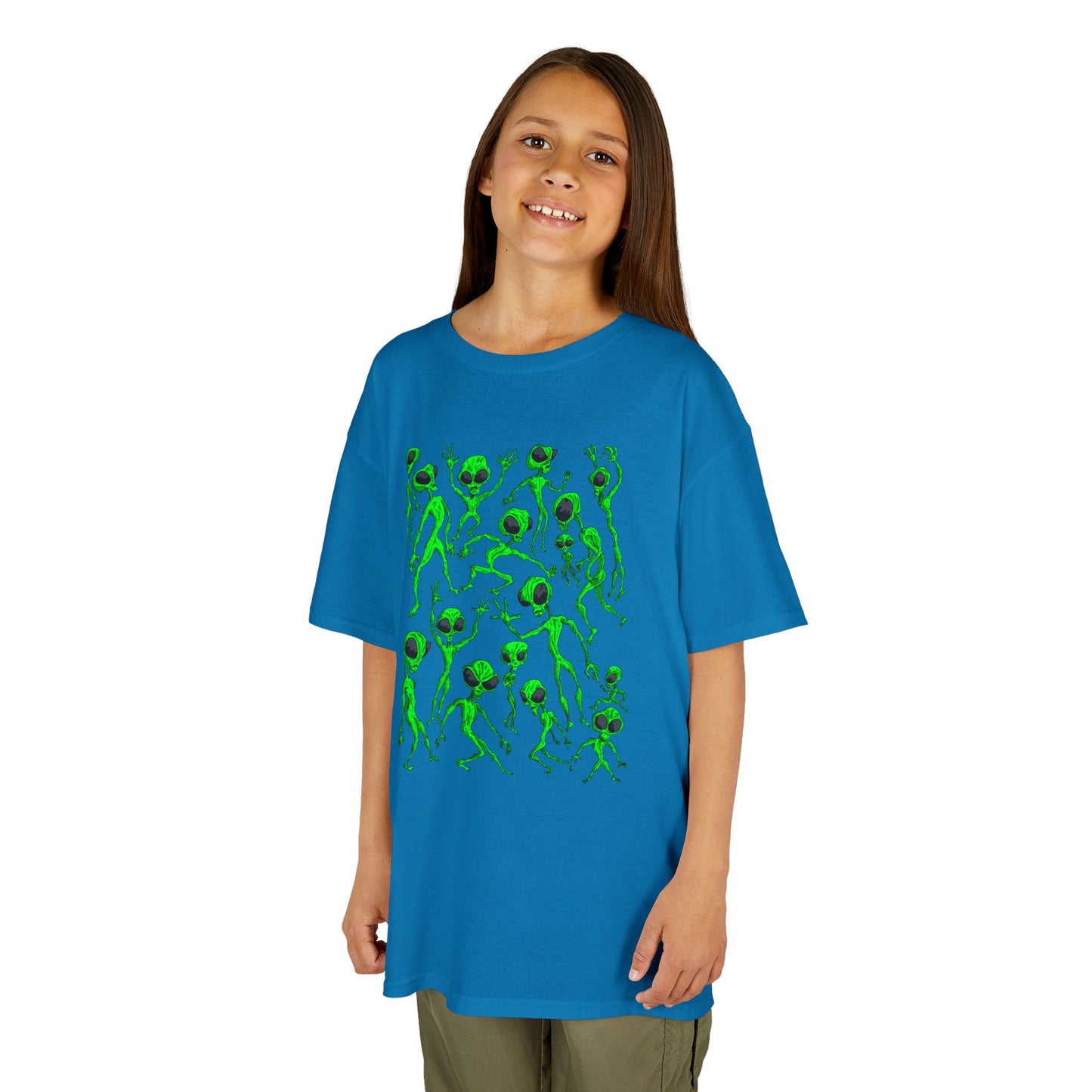 Kids Alien Dance Party T‑Shirt — Fun Green Alien Graphic Tee for Children