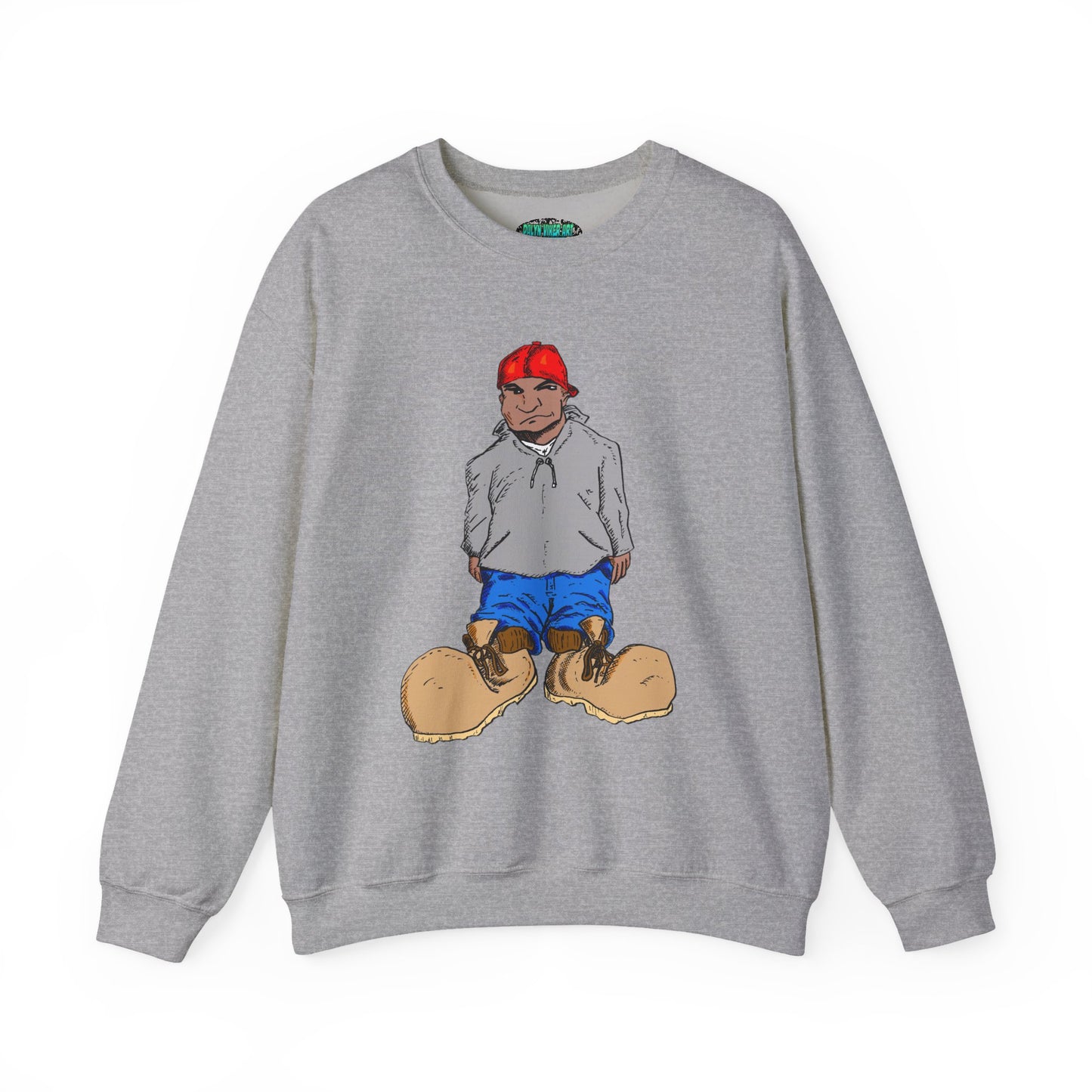 Urban Street Fun Character Boots Art Unisex Crewneck Sweatshirt