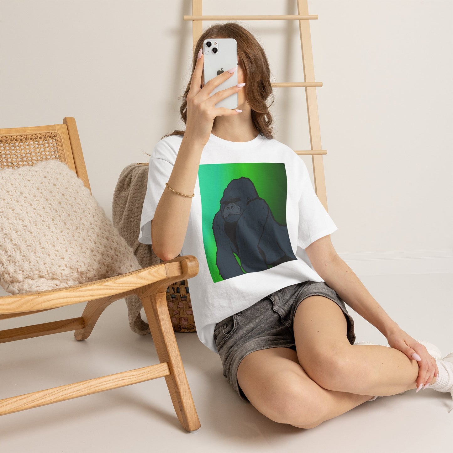 Gorilla Portrait Tee – Graphic Ape Illustration T-Shirt