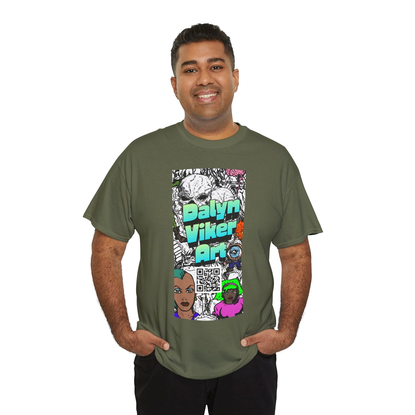 Graphic Art T-Shirt — "Dalyn Viker Art" Vertical Collage Tee