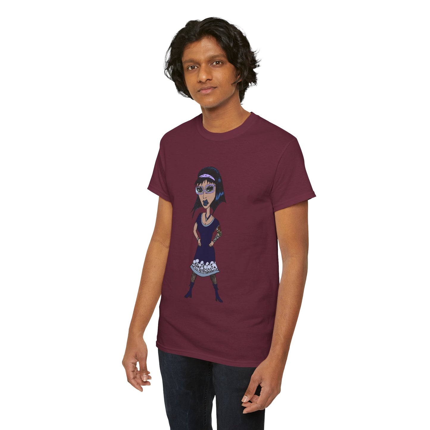 Gothic Doll T-Shirt — Retro Vampire Girl Graphic Tee