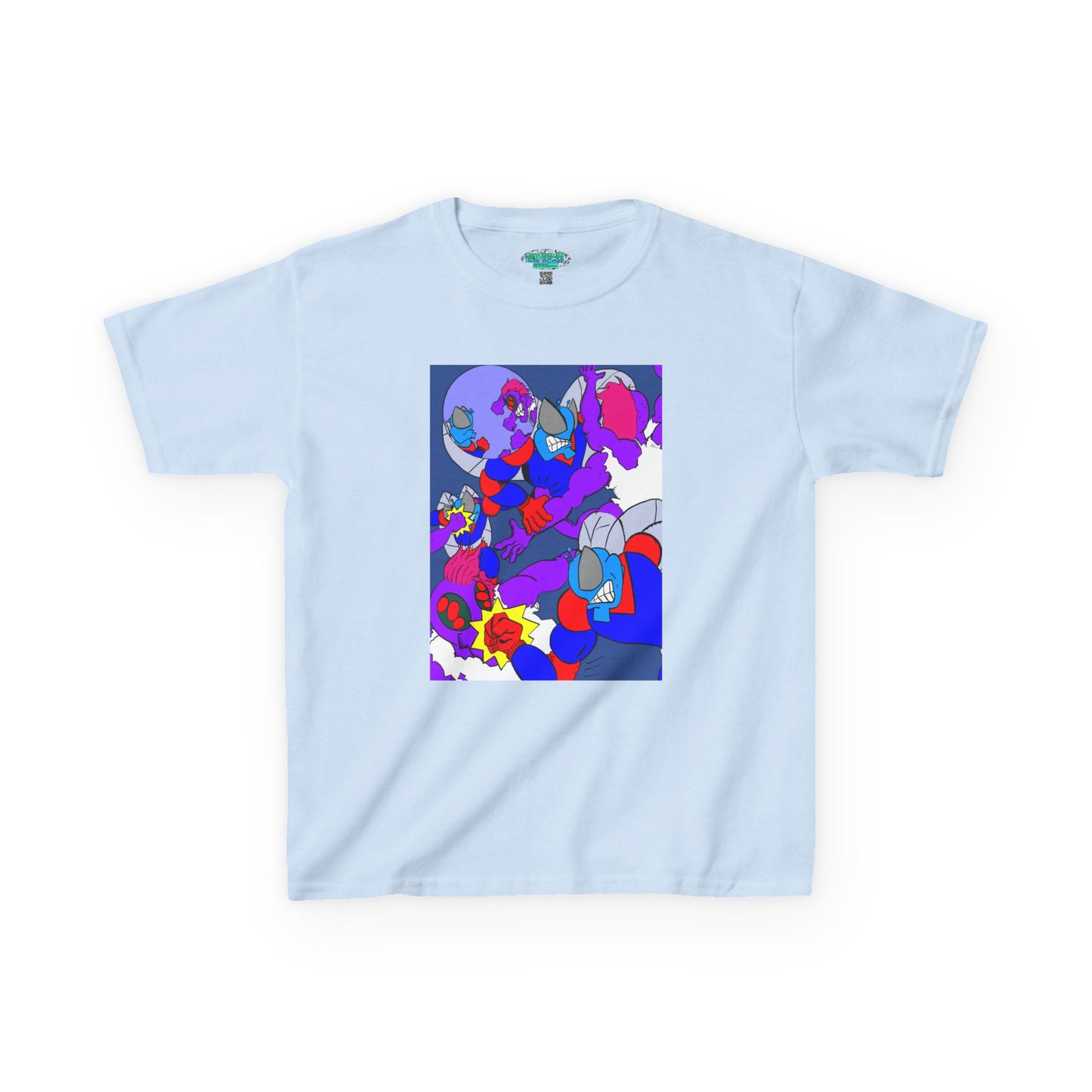 The Astounding Astro-Fly vs The Spiders! Colorful Cartoon Kids Heavy Cotton™ Tee - Fun & Playful Design