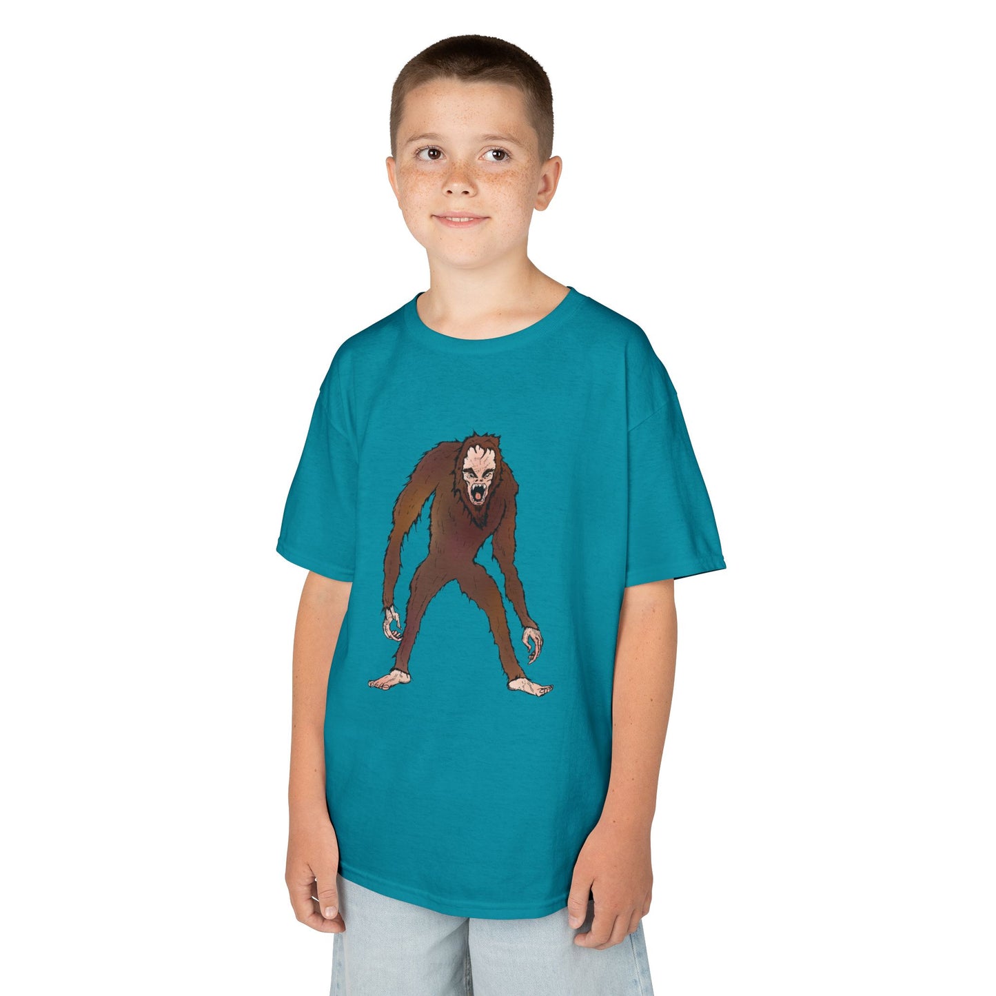 Kids Tee — Playful Sasquatch/Yeti Monster Graphic