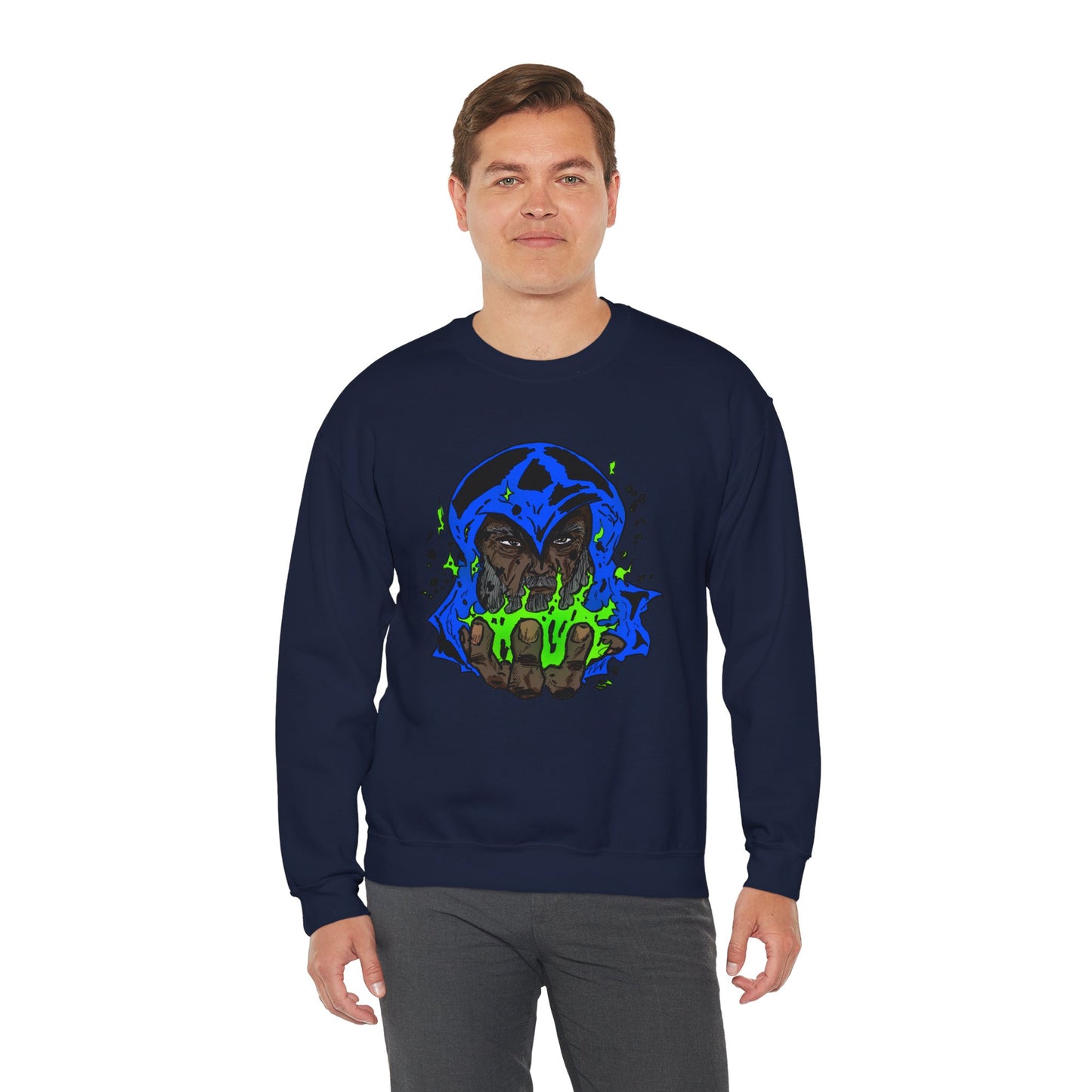 Cosmic Wizard Mystical Graphic Sweatshirt