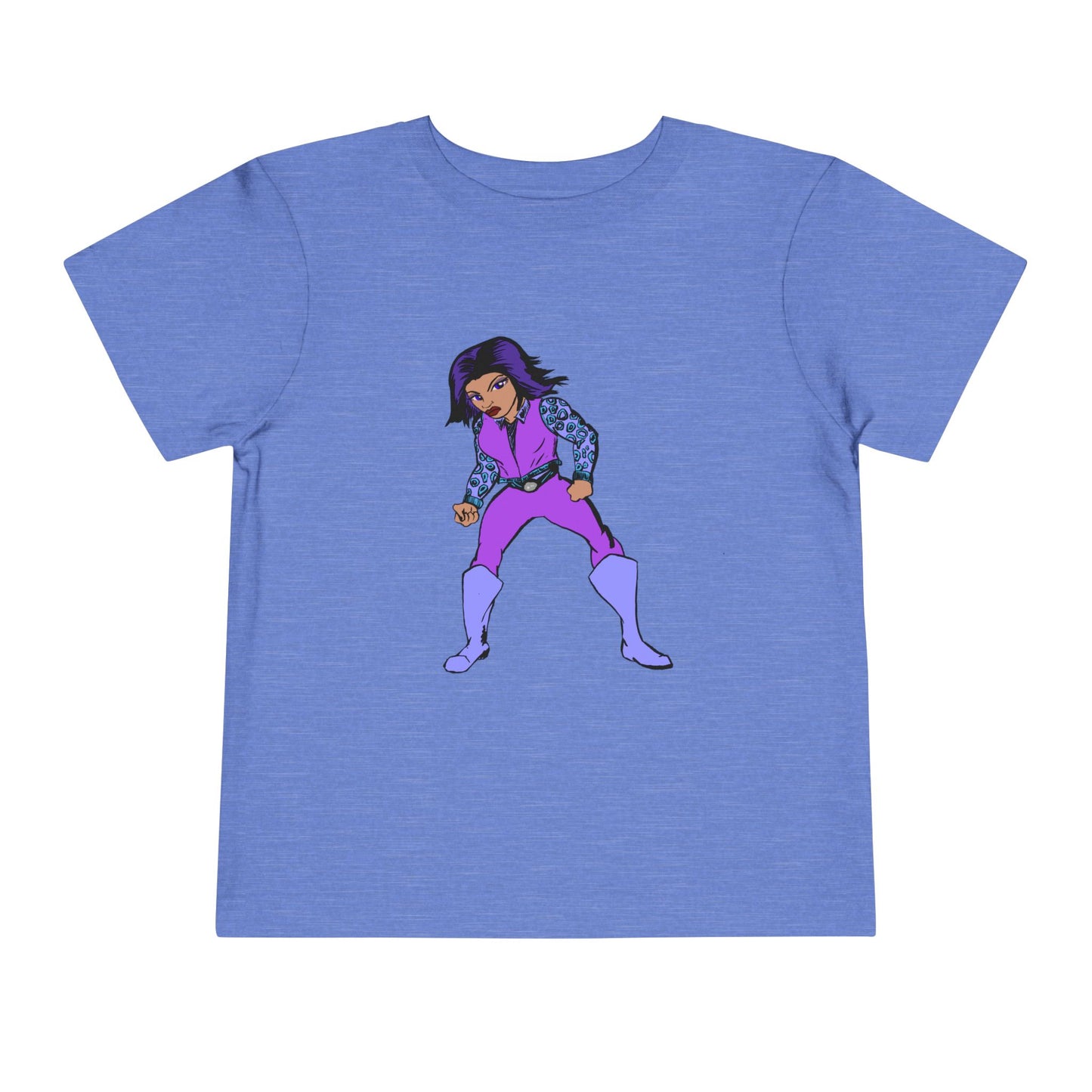 Toddler Tee — Purple Superstar Heroine Graphic Shirt