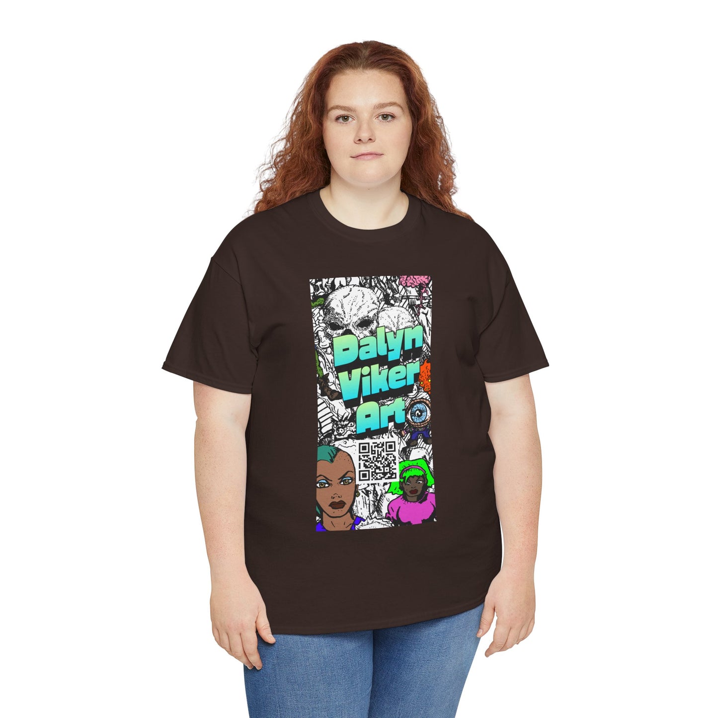 Graphic Art T-Shirt — "Dalyn Viker Art" Vertical Collage Tee